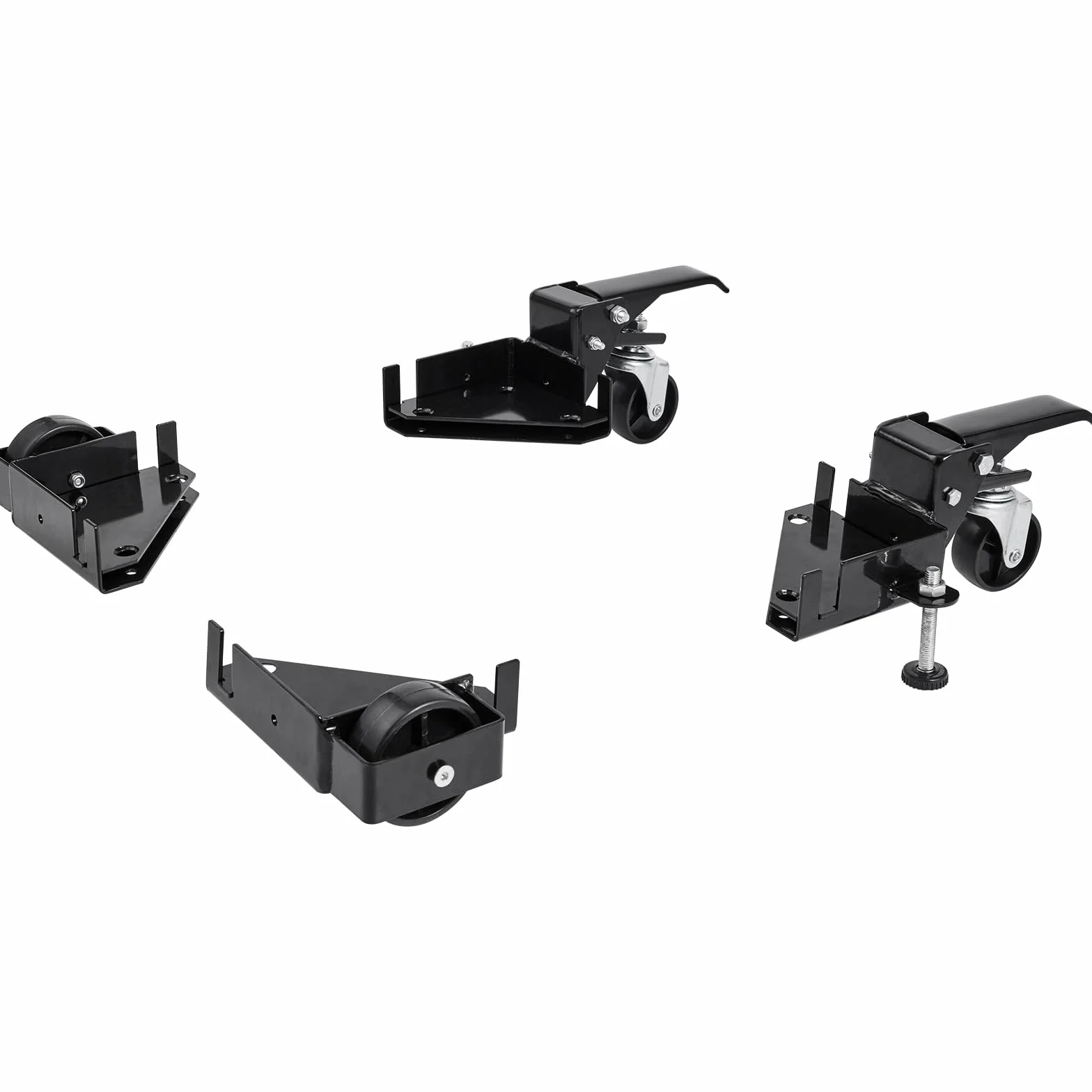 VEVOR Base Móvil de Capacidad de 181,4 kg Ajustable de 241,3x241,3mm hasta el Infinito Soporte de Base Móvil Universal Resistente con Ruedas Giratorias para Equipos de Carpintería, Muebles, Máquinas