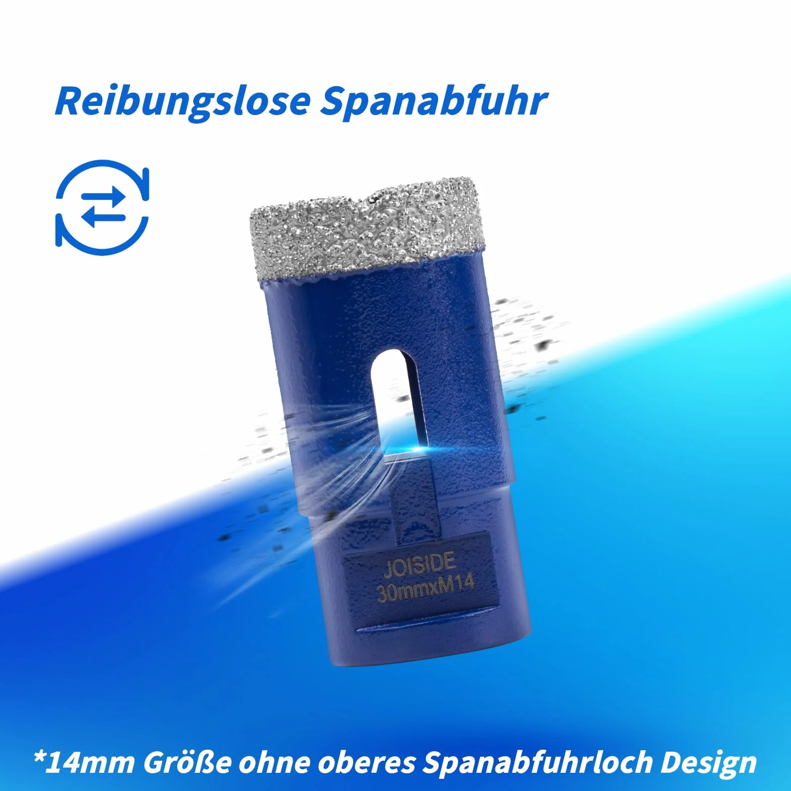 Broca de diamante con 40 mm x M14,Broca para azulejos, gres porcelánico, para cerámica, granito, vidrio, porcelana, amoladora angular