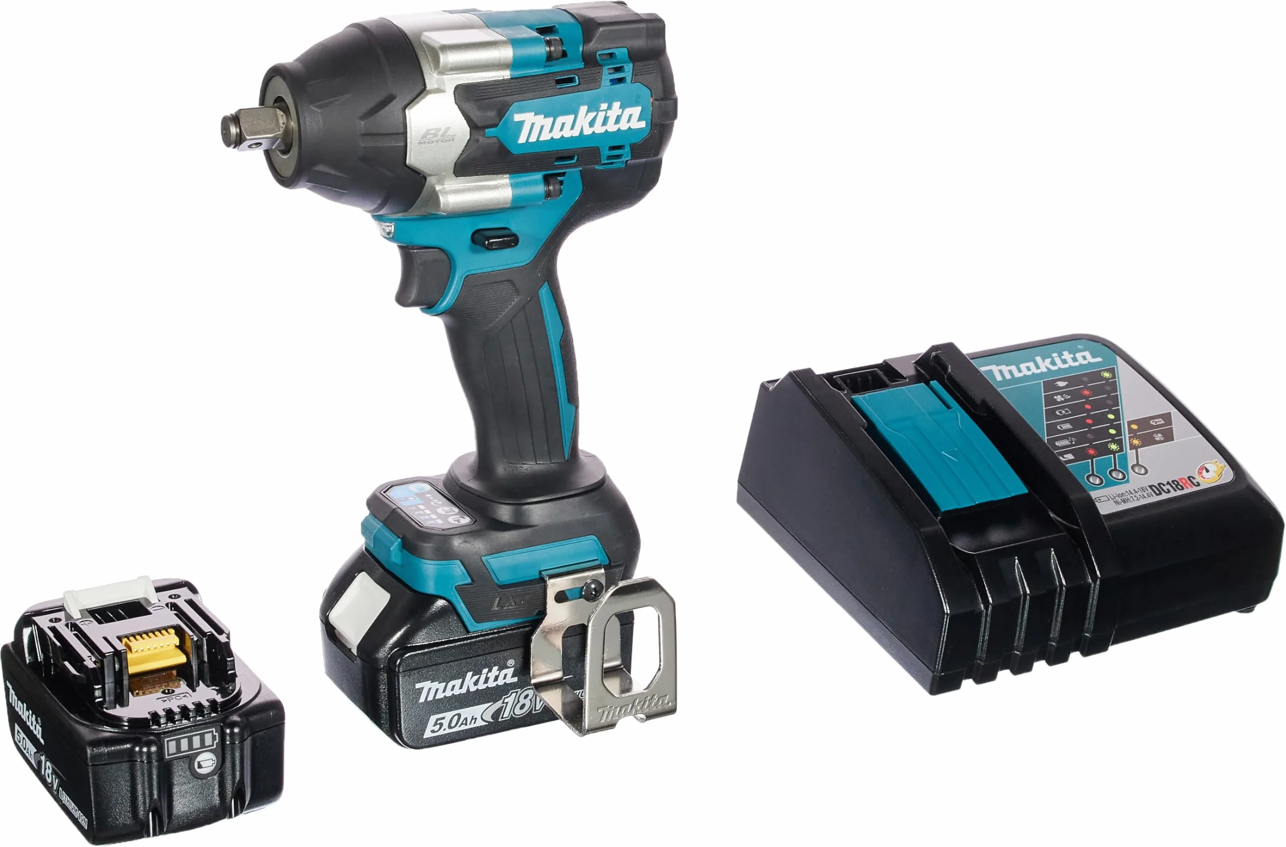 Llave impacto BL 18V LXT 700Nm 5Ah 2 bat. MakPac 1/2" marca Makita