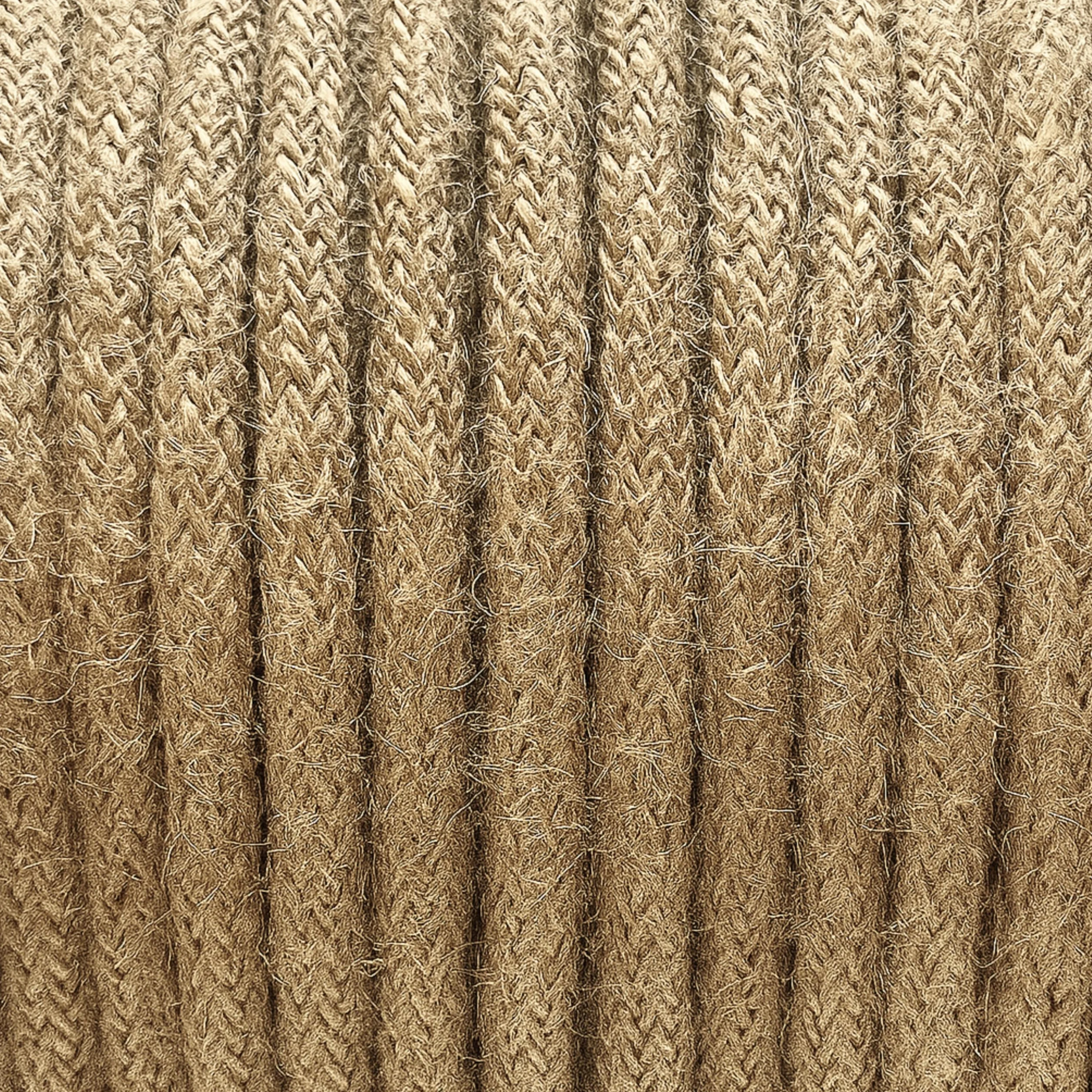 Cable Textil Color Yute 5 Metros 3 x 0,75 mm² Hilos Eléctrico para Lámpara DIY