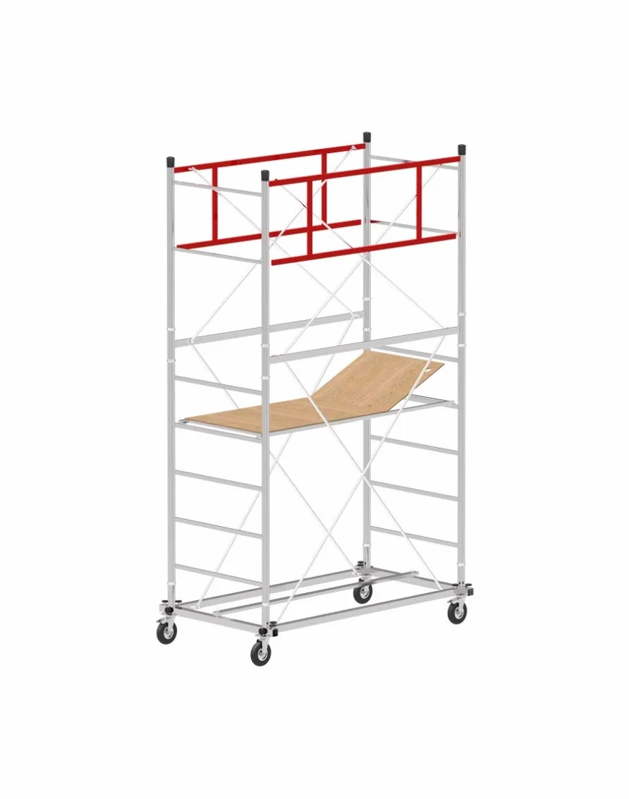 Andamio con altura de trabajo de 4,10 m, de acero, serie M4 LUX 150, fabricado en Italia SCEDIL