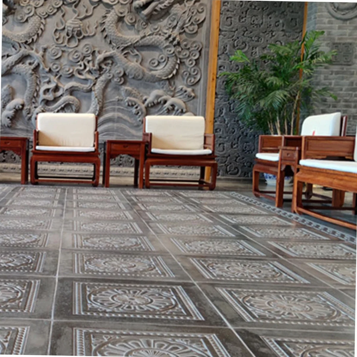 Bloques al Patios para Libre y Aire Fácil Rápida Molde de Estilo Antiguo Blanco, Plástico Resistente, Construcción