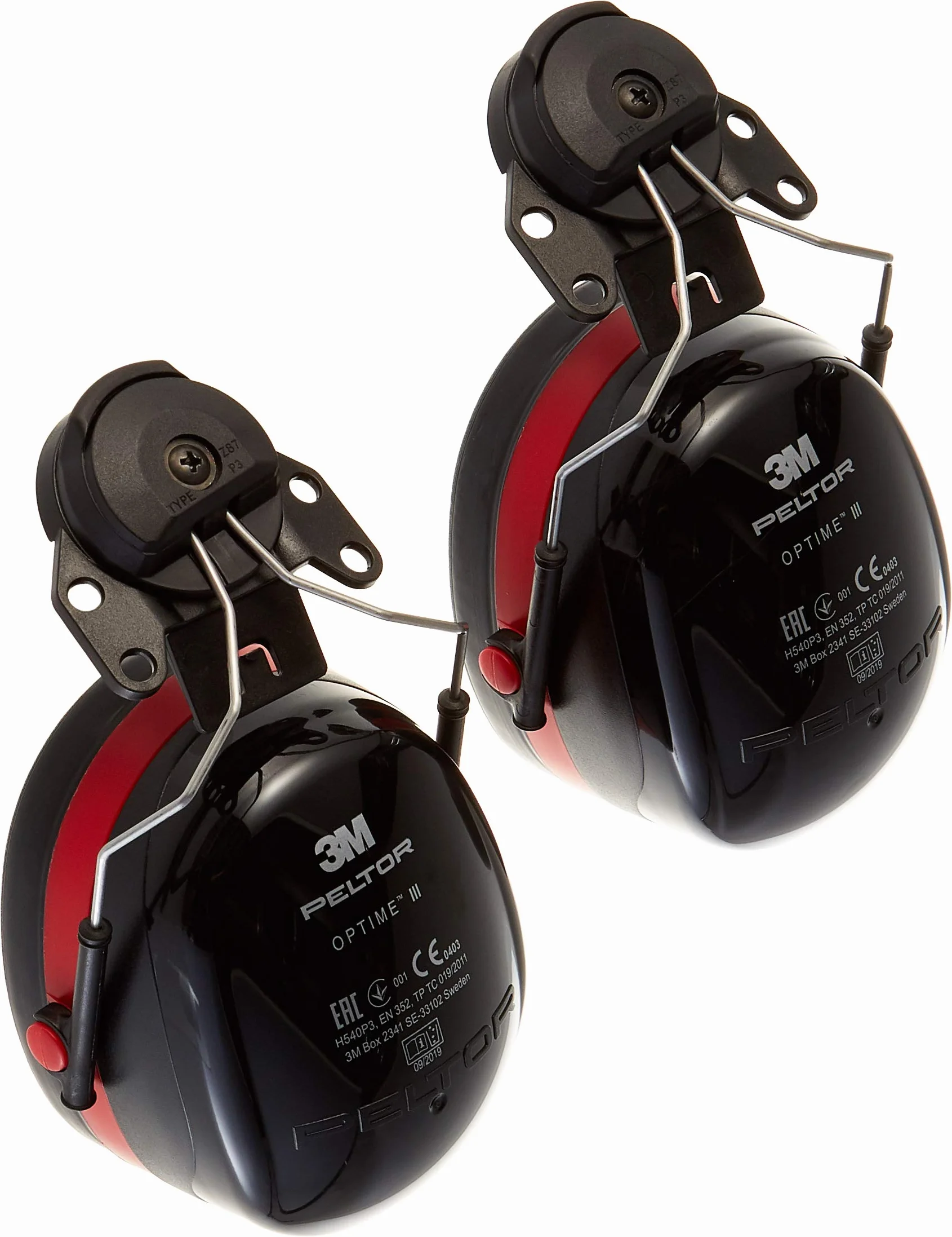 3M PELTOR Optime III H540P3E-413-SV Orejeras Para Casco Negras 34 dB