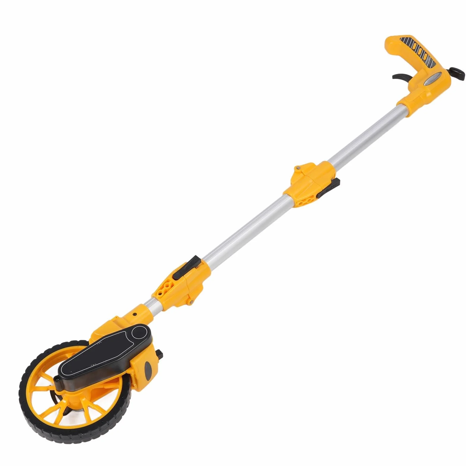 Rueda de medición, rueda de medición de distancia plegable doble, herramienta de cinta métrica enrollable, una tecla para reiniciar, herramienta de medición de distancia portátil