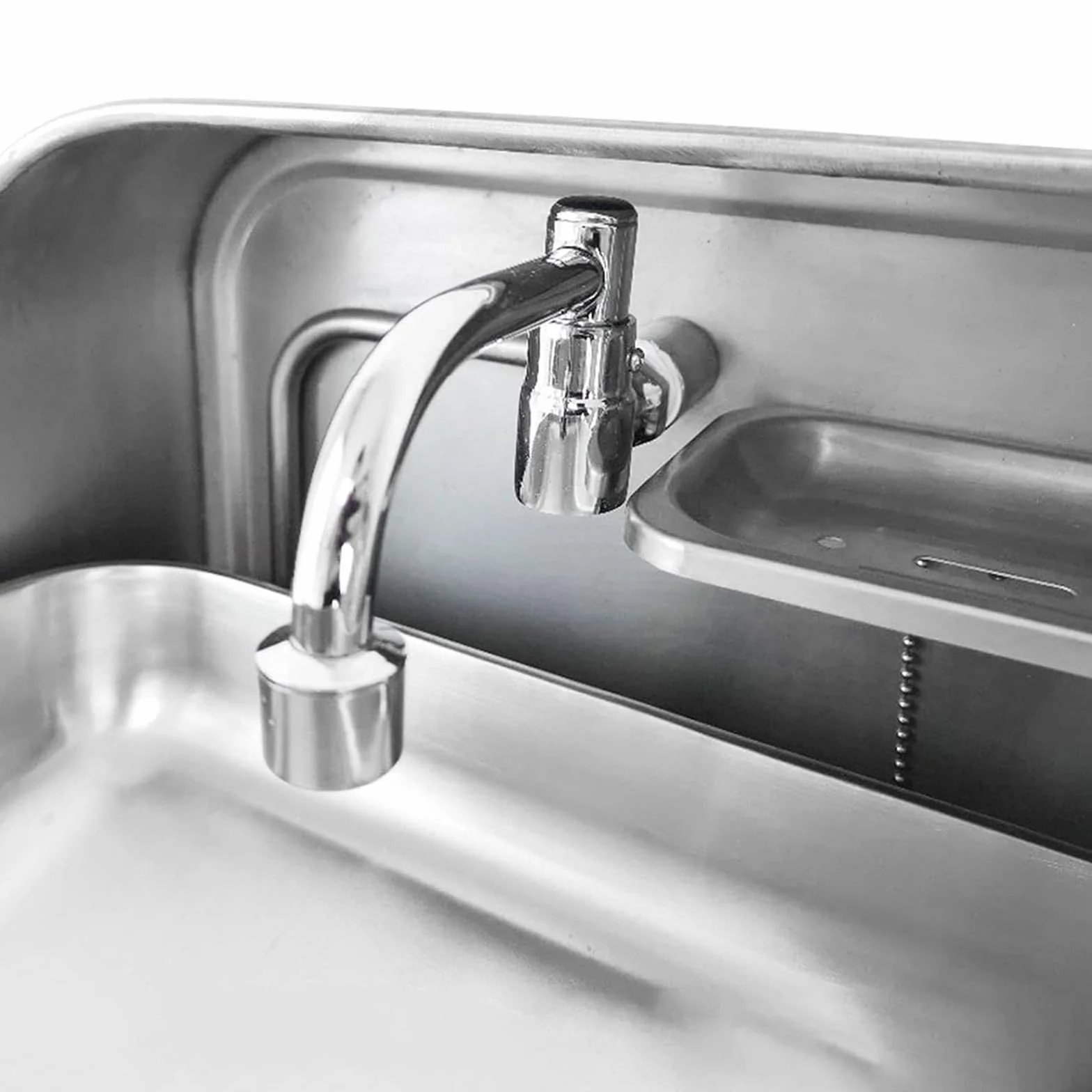 Fregadero Plegable para Caravana, Fregadero De Baño De Acero Inoxidable con Grifo De Agua Fría, Lavabo De Mano Pequeño para Exteriores, Montaje En Pared, para Cocina De Barco Camper