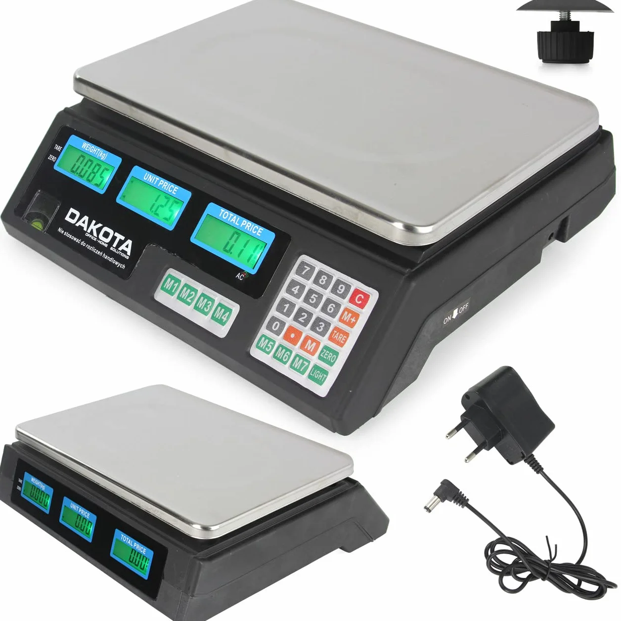 Báscula electrónica industrial con pantalla digital, 40 kg, de acero, plataforma de 33 x 23 cm, comercial