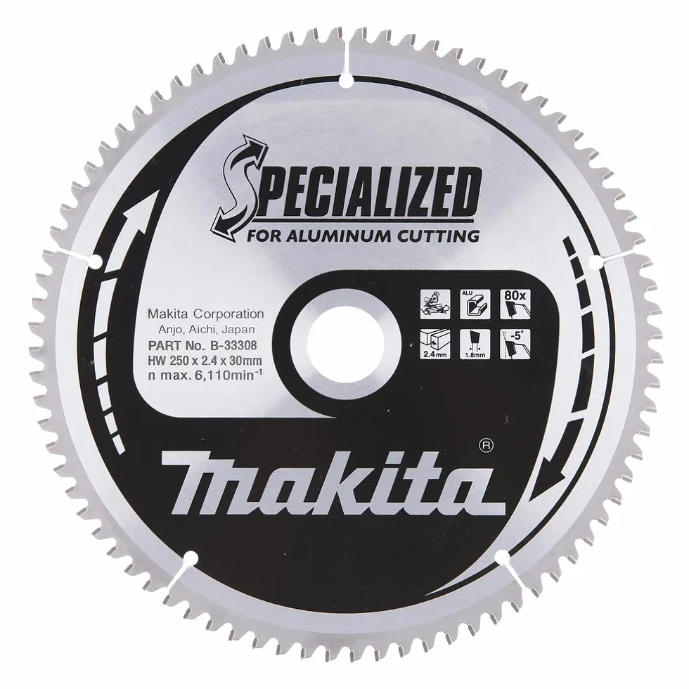 Makita Specialized Hoja, 250 x 30 mm, 80z, B de 33308