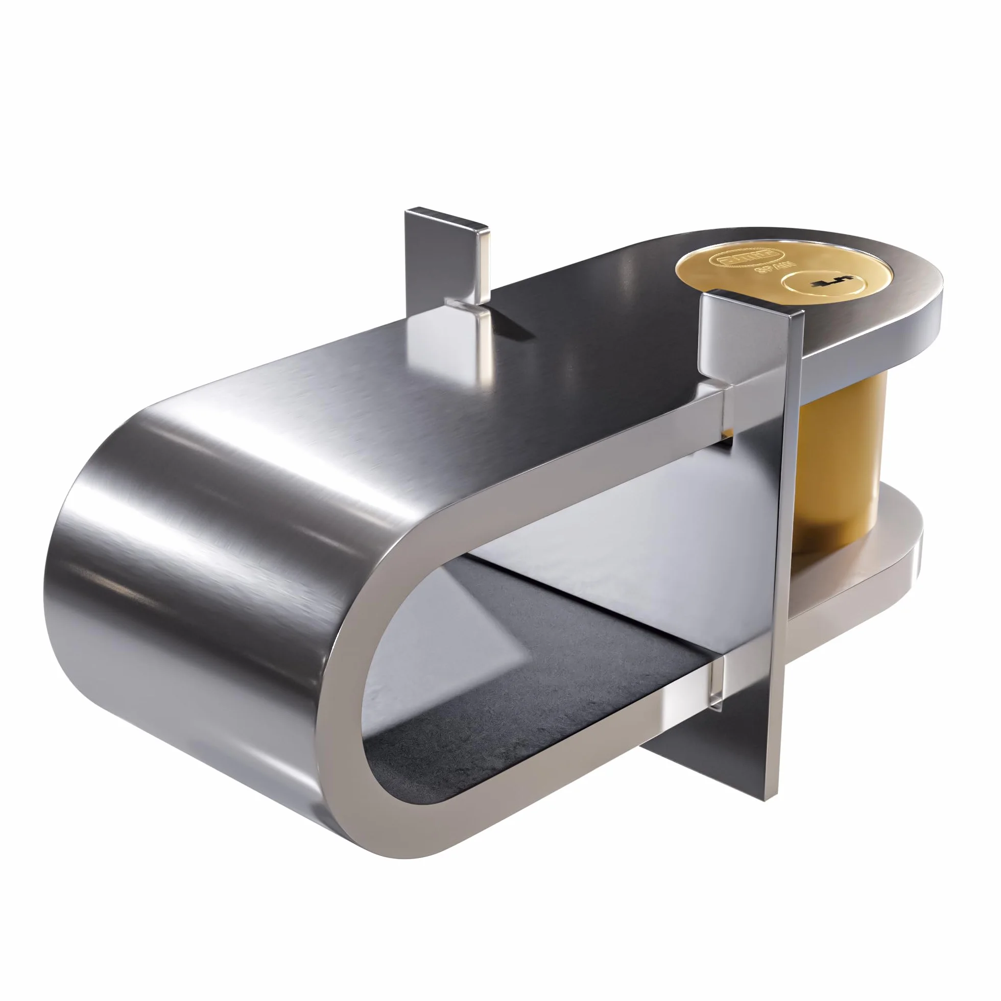 Amig - Cerradura de Alta Seguridad Modelo 680 para Puertas de Ballesta - Latón Cromado Brillo - Incluye 3 Llaves de Puntos - 115 x 40 mm - Ideal para Cierres Extensibles y Cancelas