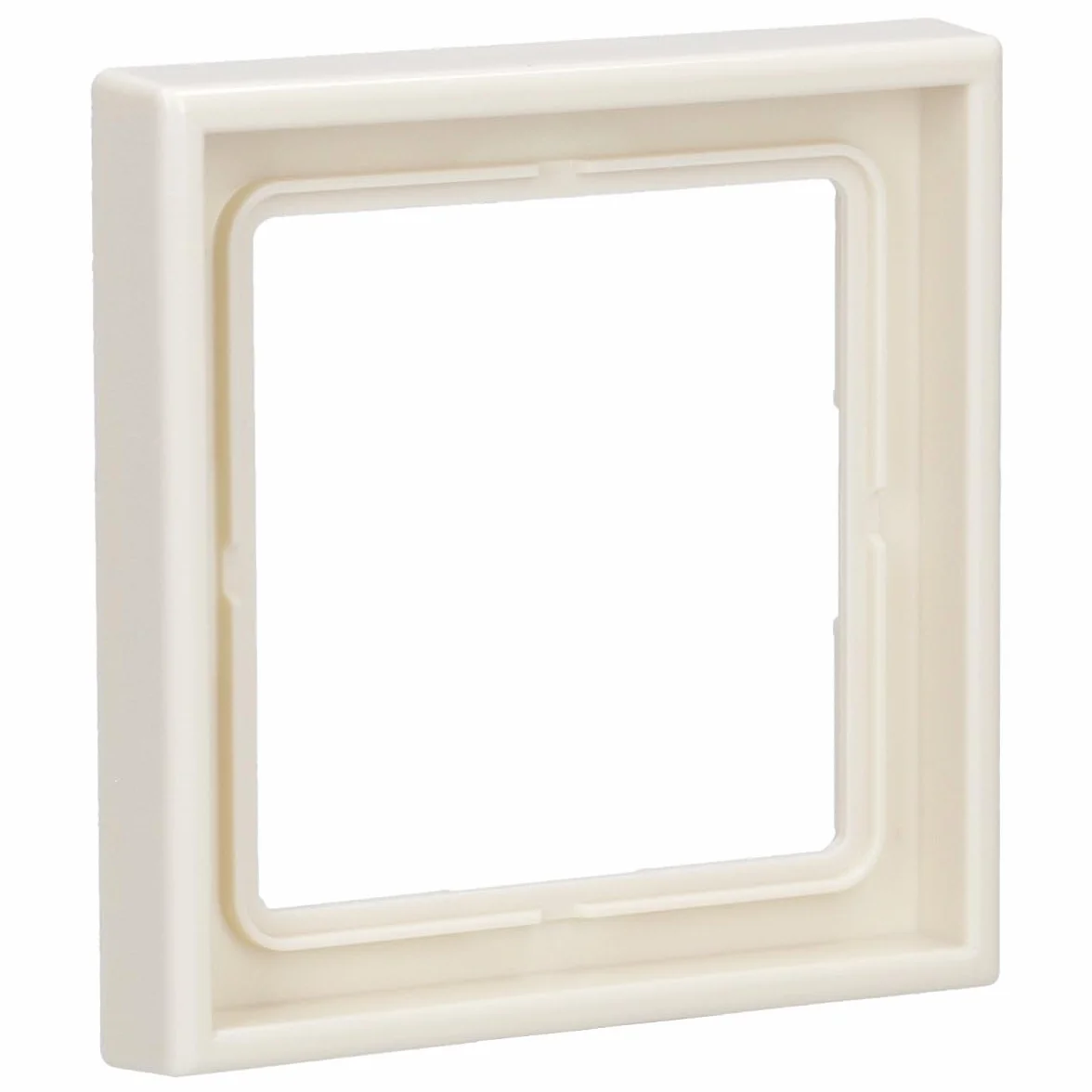 JUNG LS981W Marco, Duroplástico, Resistente al Rayado, Brillante Blanco Marfil, Simple, 81 X 81mm