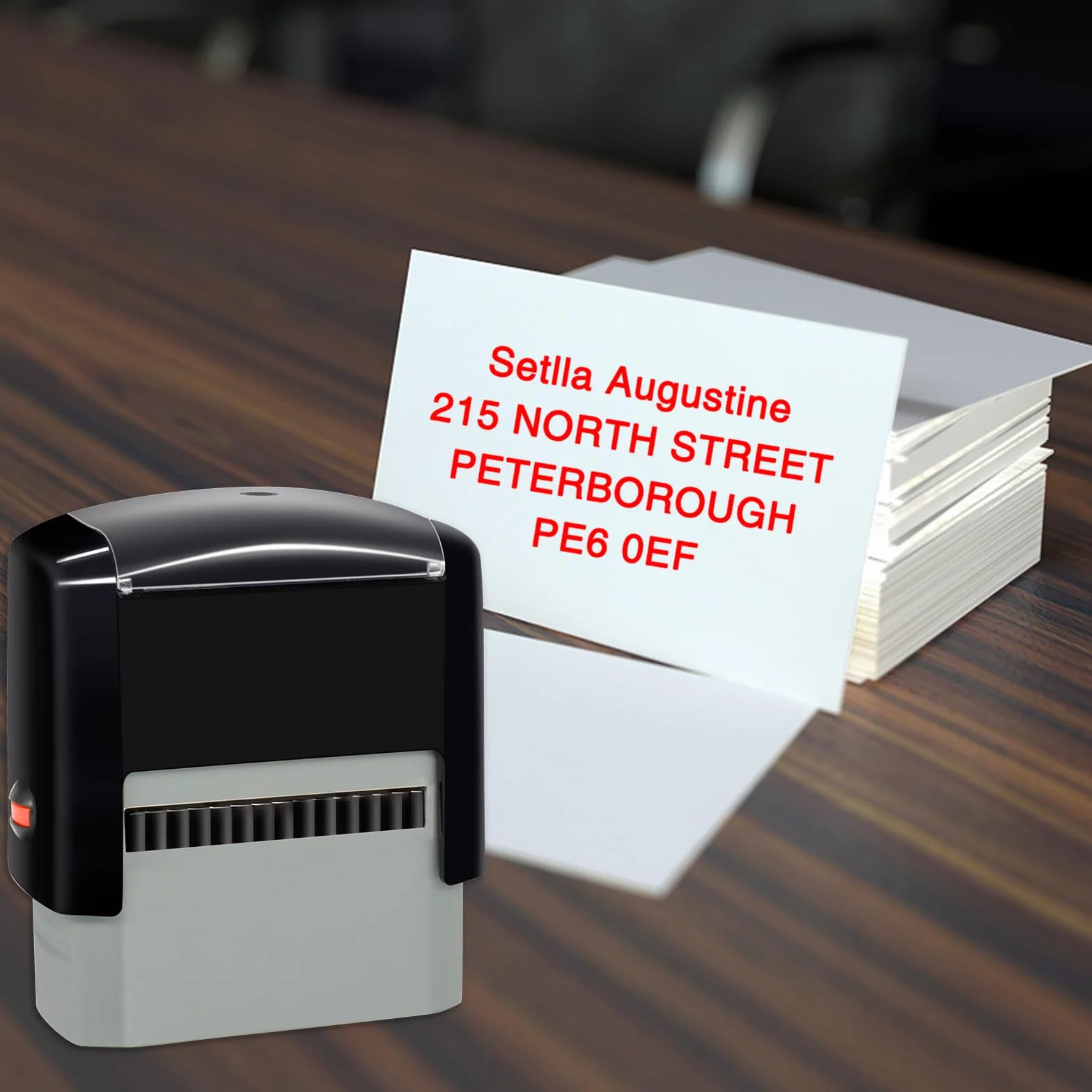 Sellos Personalizados con Autoentintado de Hasta 3 Líneas para Dirección y Nombre