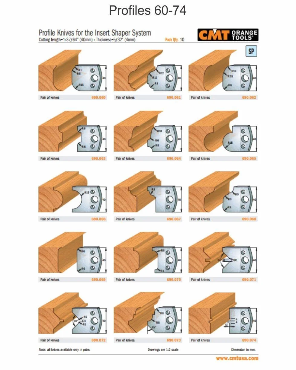 CMT ORANGE TOOLS 690.095 - PAR DE CUCHILLAS SP 40x4mm