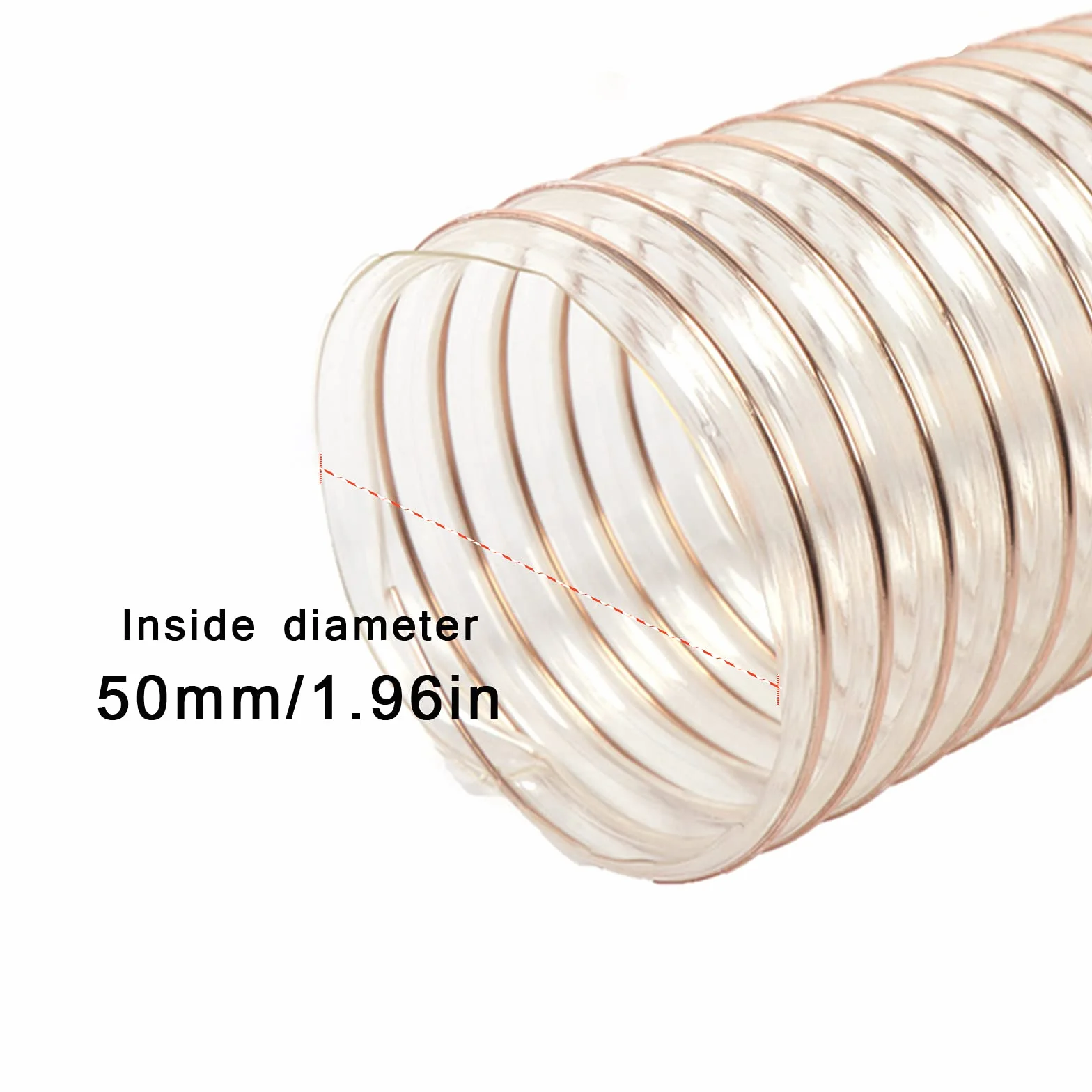 Manguera de ventilación for conductos Manguera de PU Manguera flexible Flexibilidad de 3,28 pies Resistencia a altas temperaturas Tubo corrugado Pared de espesor 1,5 mm ID 25-50 mm,45mm*1.5mm (Size :