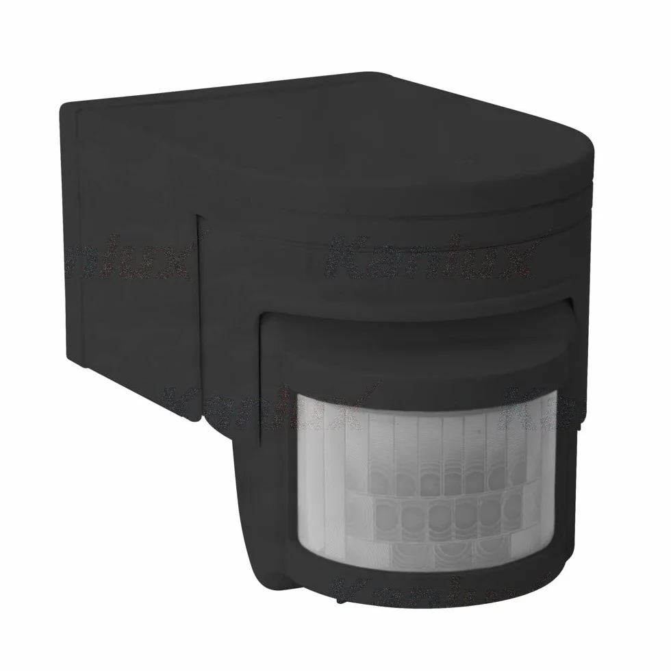 IP44 al aire libre PIR sensor de movimiento detector de movimiento negro montado en la pared automático de la luz de seguridad de la puerta del interruptor de seguridad del hogar tienda del banco