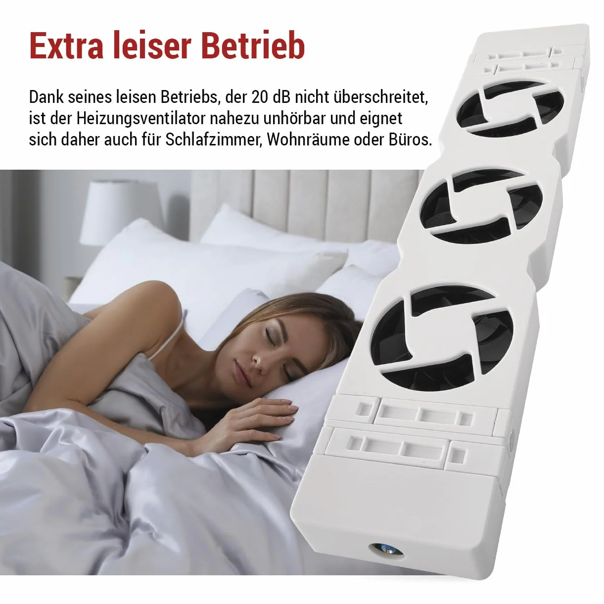 EMOS ventilador calefactor DUO, 2 unidades, sensor temperatura y regulador, cargador, accesorios, flujo aire 36 m³/h, ahorro energía