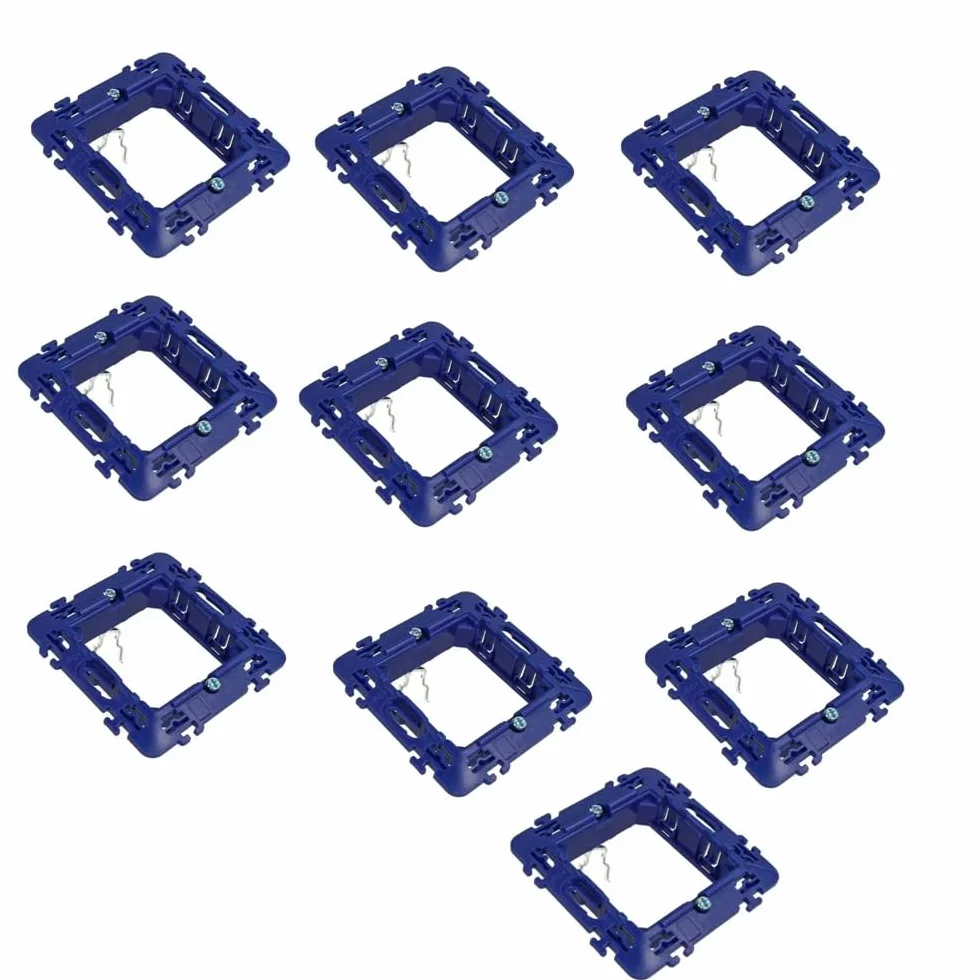 10 soportes compatibles con Bticino Living Light, soportes caja 502 503 504 507 (2 plazas - 2 módulos)