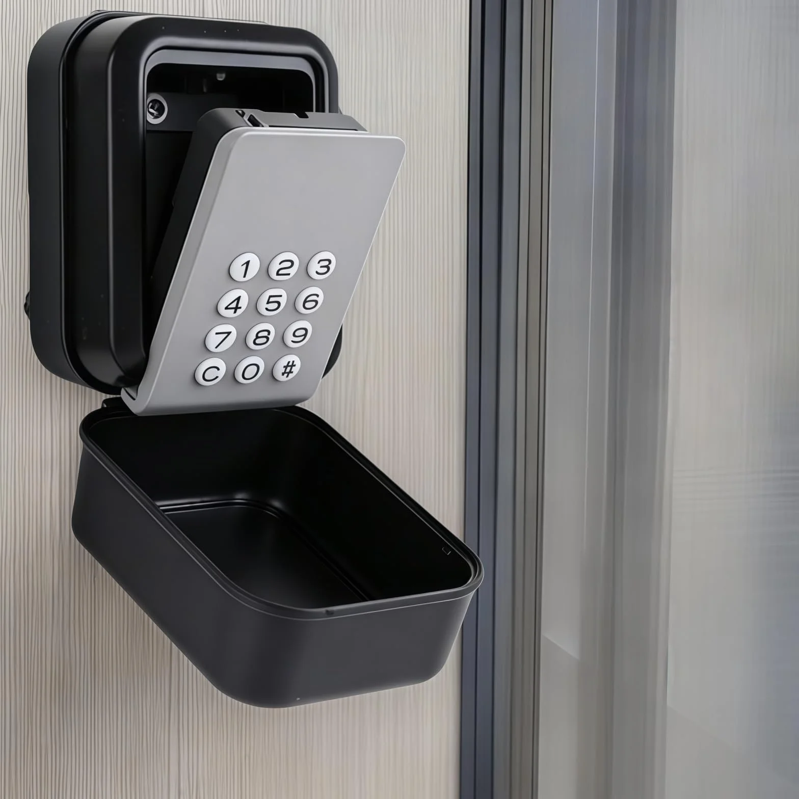 Caja fuerte electrónica inteligente para llaves, caja de llaves de pared con cerradura de 12 dígitos, Bluetooth o cerradura de combinación, cubierta impermeable para Airbnb, garaje, escuela y oficina