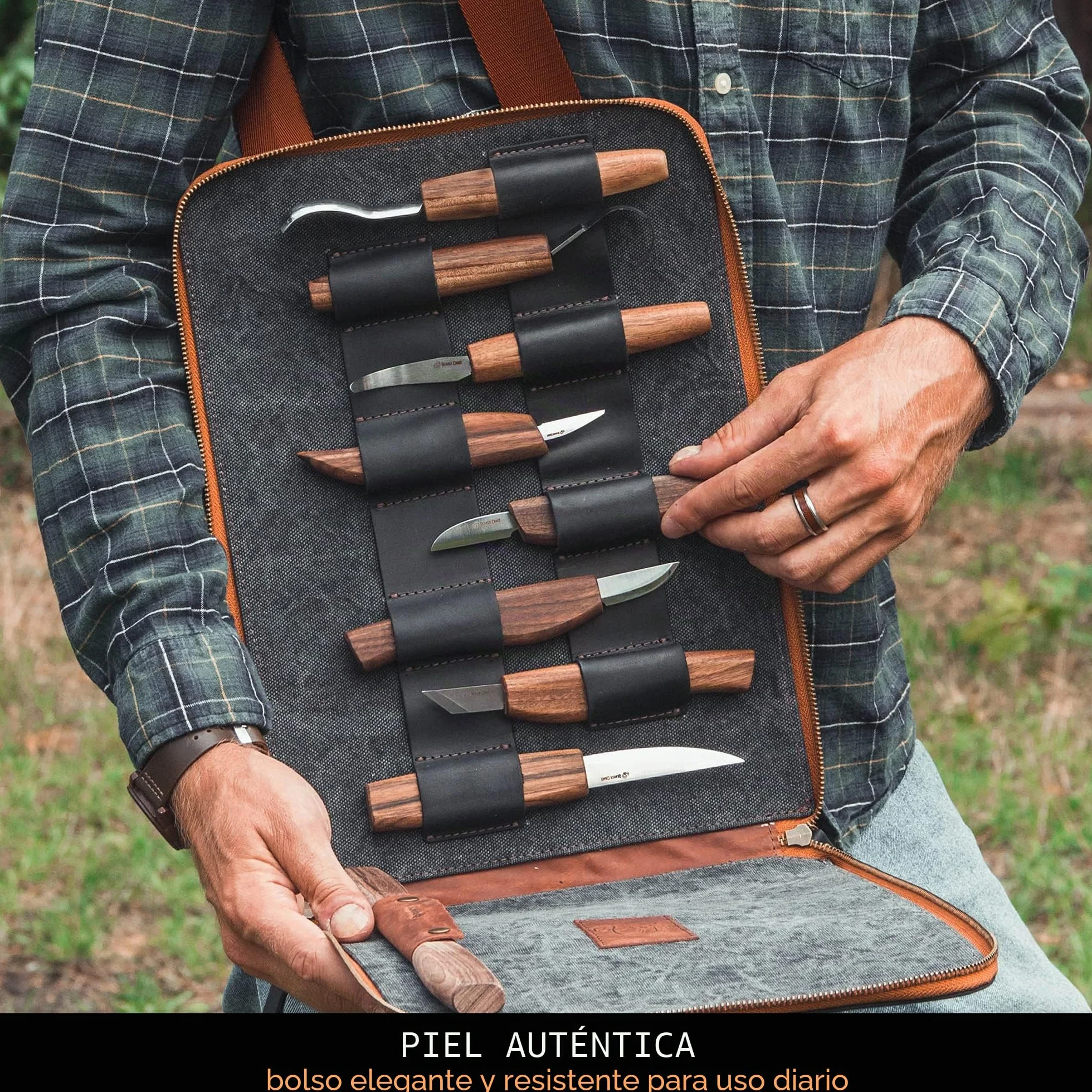 BeaverCraft S50X Juego de Tallado de Madera Cuchillos para Tallar Cucharas Principiantes Profesionales