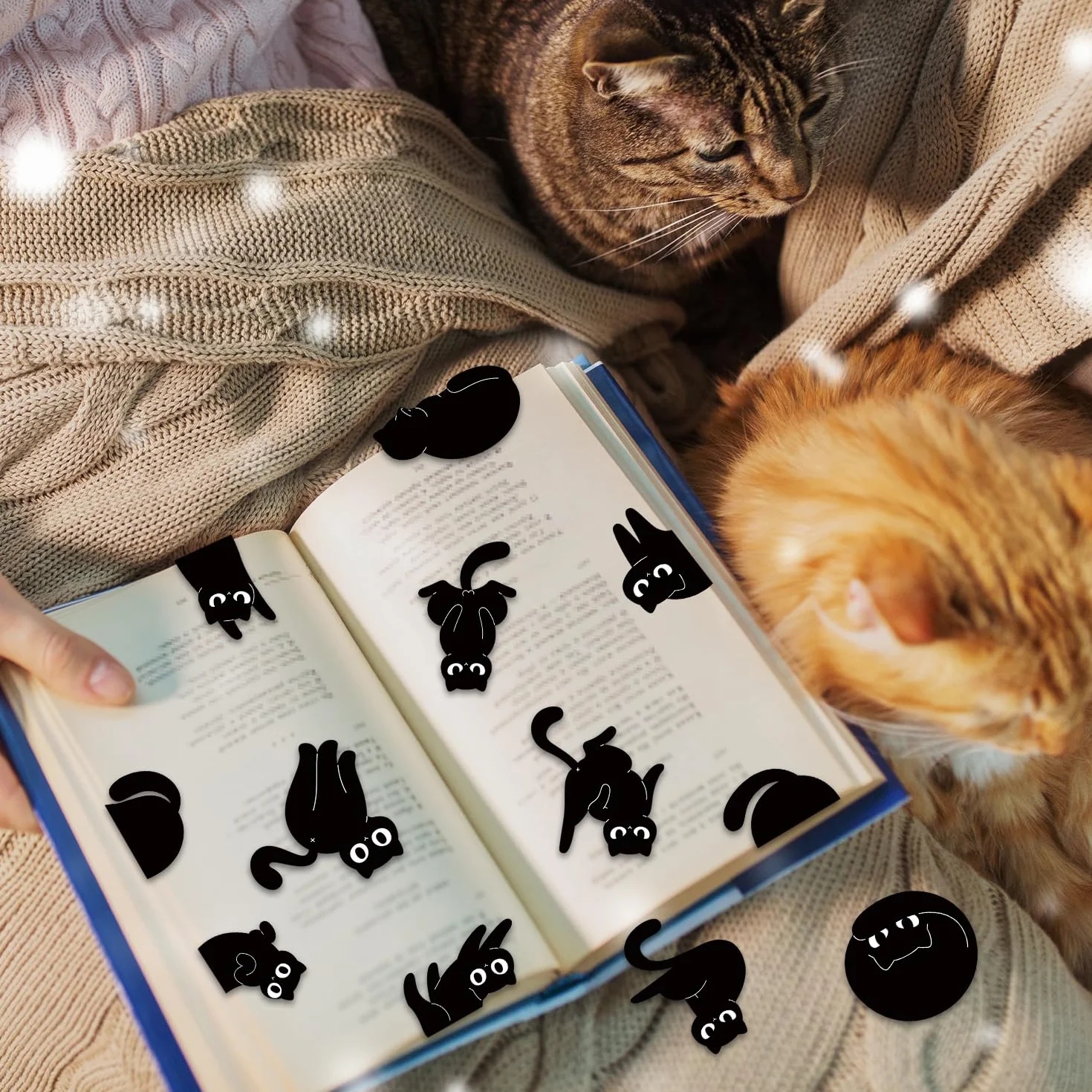 Marcapáginas Magnéticos Tixlux Estilo Gatos 12 Piezas
