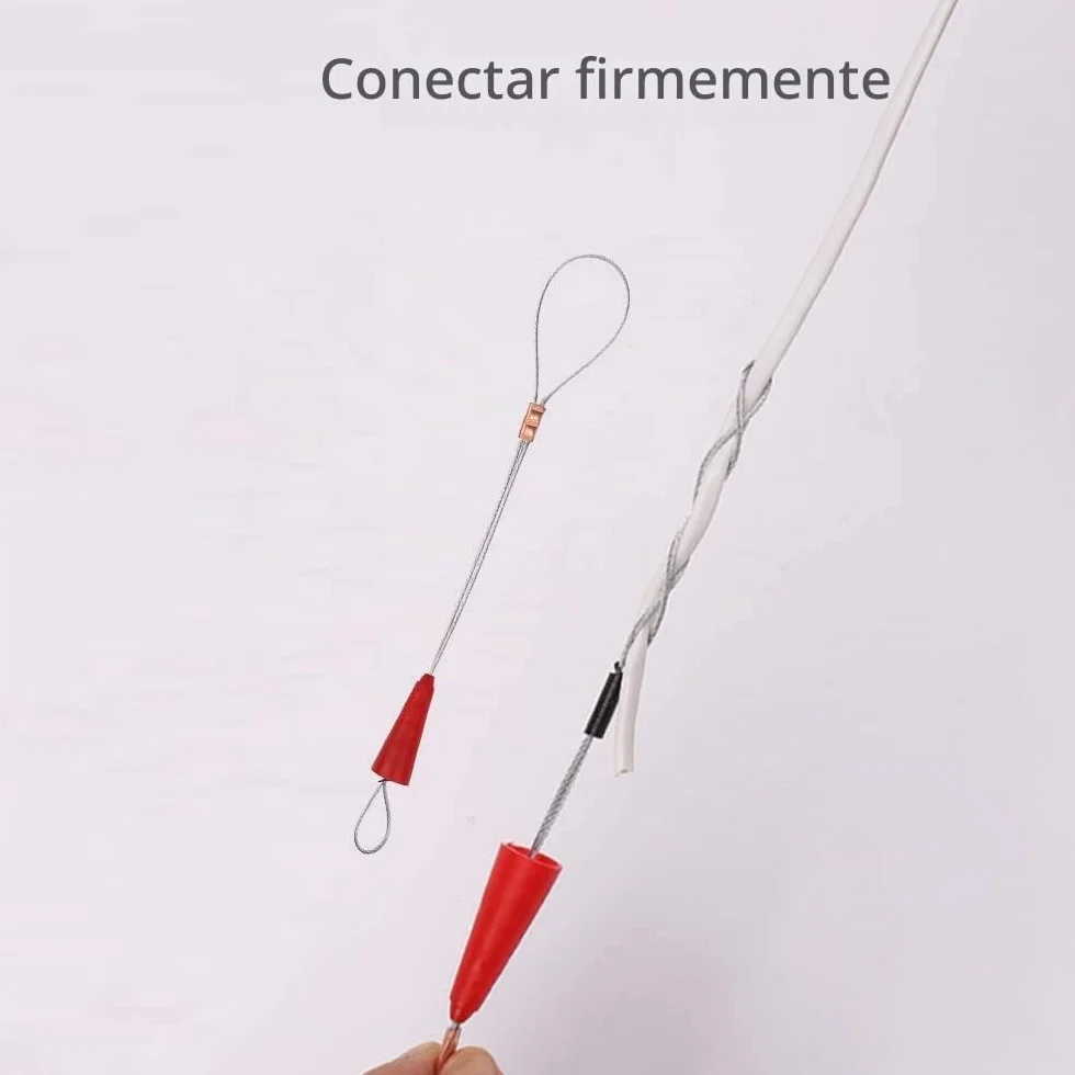 Guia Pasacables 20M, Enhebrador de Alambre Electrico Diámetro 4.5 mm, Guia Pasacables Dispositivo con 2 Muelle de Guía, Guia Pasacables Trenzada para la Colocación de Cables