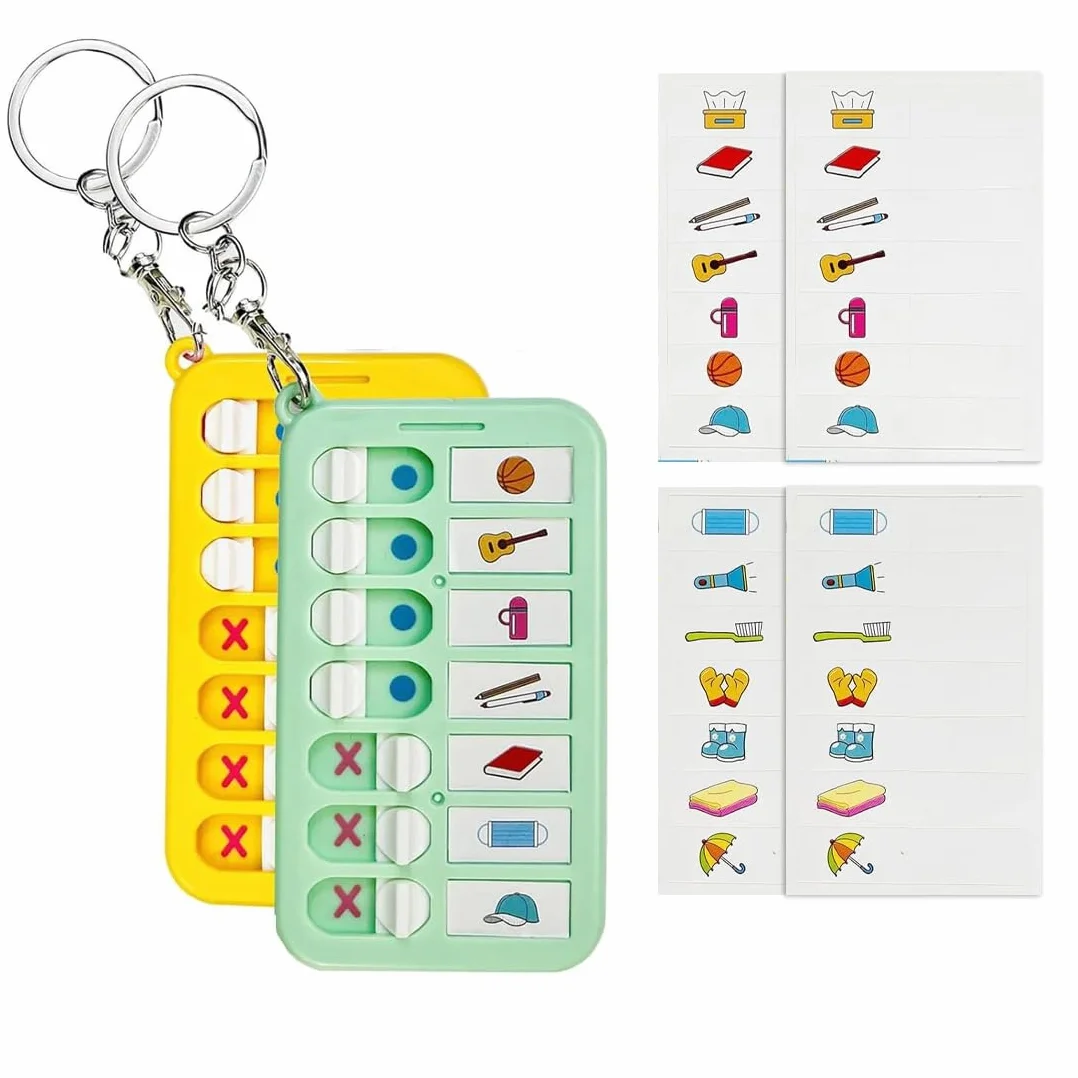 WeddHuis 2 Pcs Tableros de Checklists Reutilizables, Planificador de Tareas Diarias, Lista de Pendientes, Memo-Board para Niños y Adultos, para Escuela y Familia