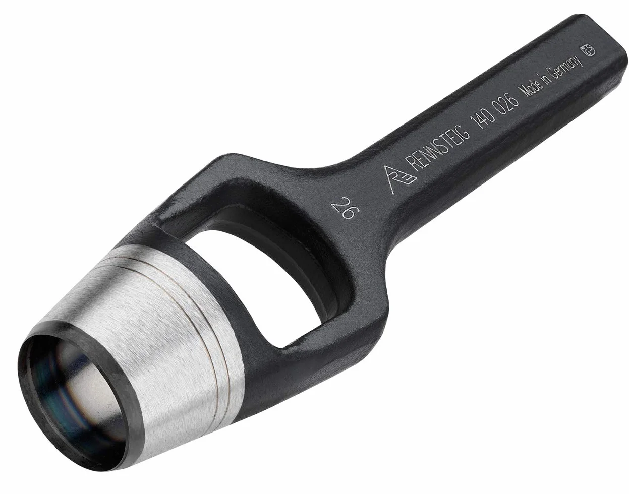 sacabocados de mango (Ø 31 mm, sacabocados, punzón para perforar goma, cuero, fieltro, plástico, corcho, tela, herramienta de punzonado) 1400310