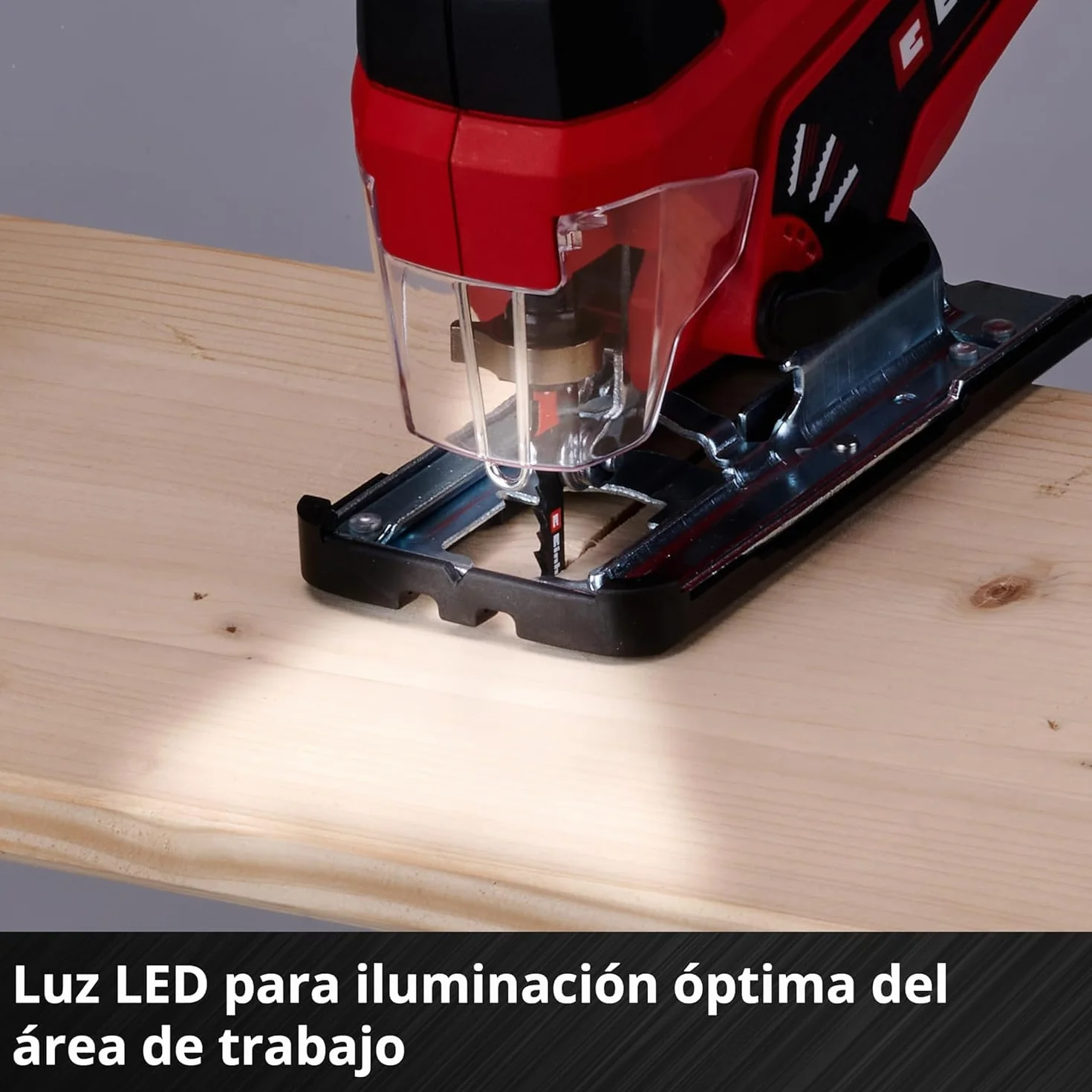 Einhell Sierra de calar a batería - TC-JS 18 Li - Solo Power X-Change. Litio-Ion, 18 V, incl. hoja de sierra de calidad KWB para madera, carrera pendular conmutable. No incluye cargador ni batería