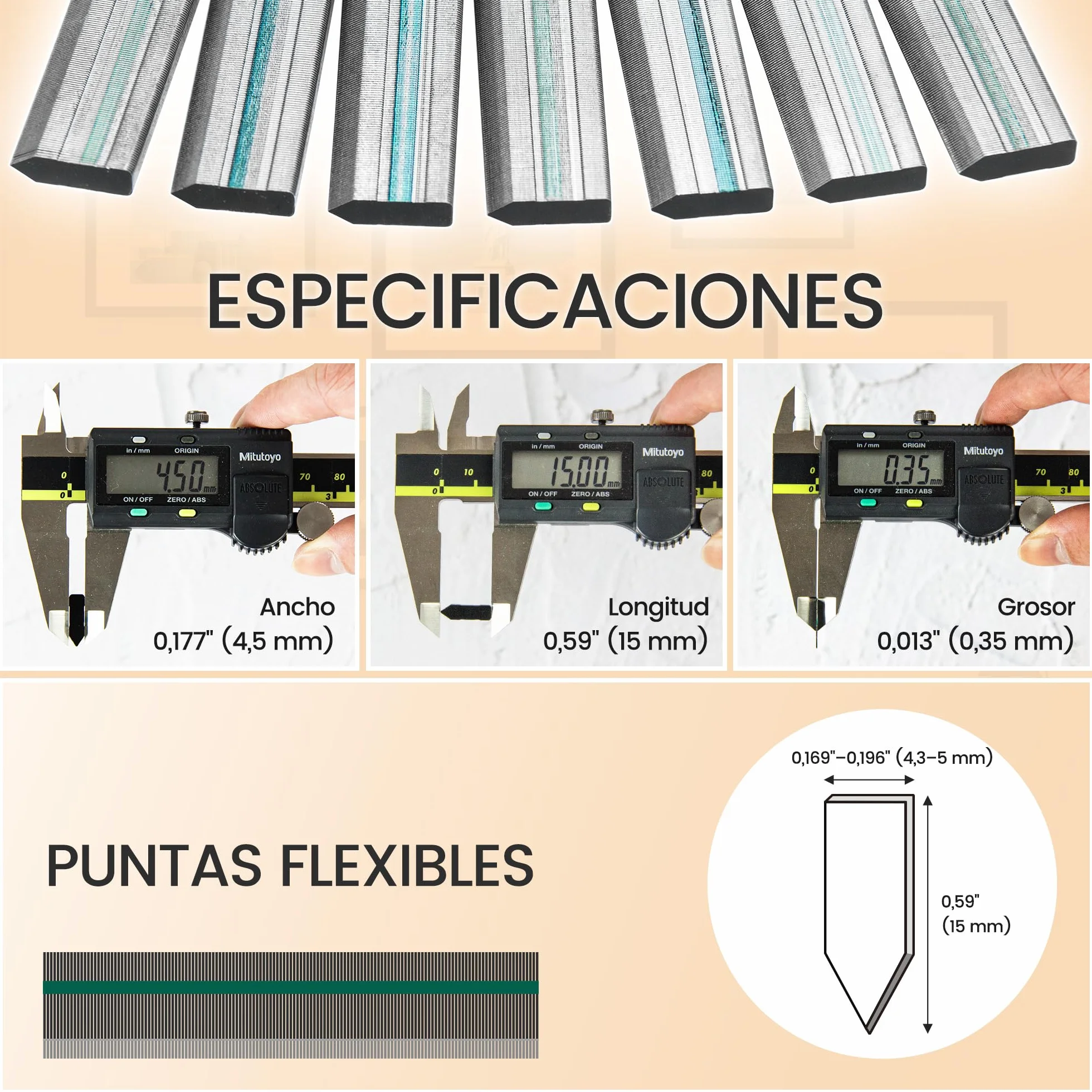 meite HM515 Grapadora para Marcos de Cuadros con 1.000 Puntas Flexibles, Manual Frame Point Driver, Herramienta para Enmarcar Cuadros, Manualidades y Marcos de Fotos