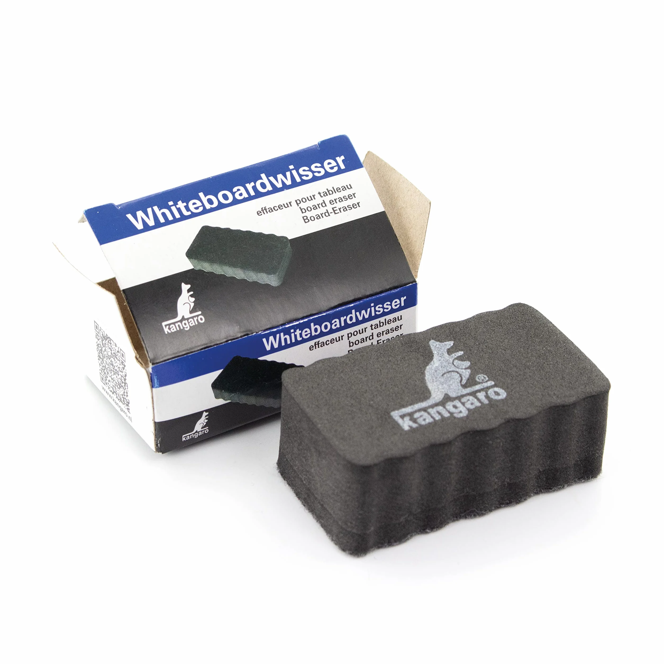 Kangaro mini magnético borrador pizarra blanca 33x57x22 mm K-N12WBWM negro