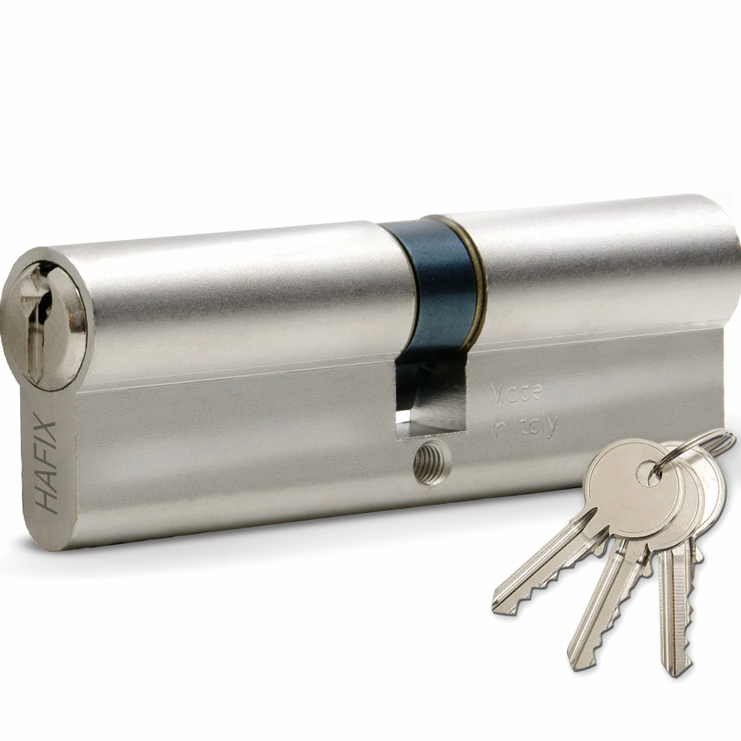 Cilindro doble de 40/60 mm sin función de emergencia ni peligro y cierre uniforme. Cilindro de perfil para cerradura de puerta, incluye 3 llaves. Cilindro para mayor seguridad.