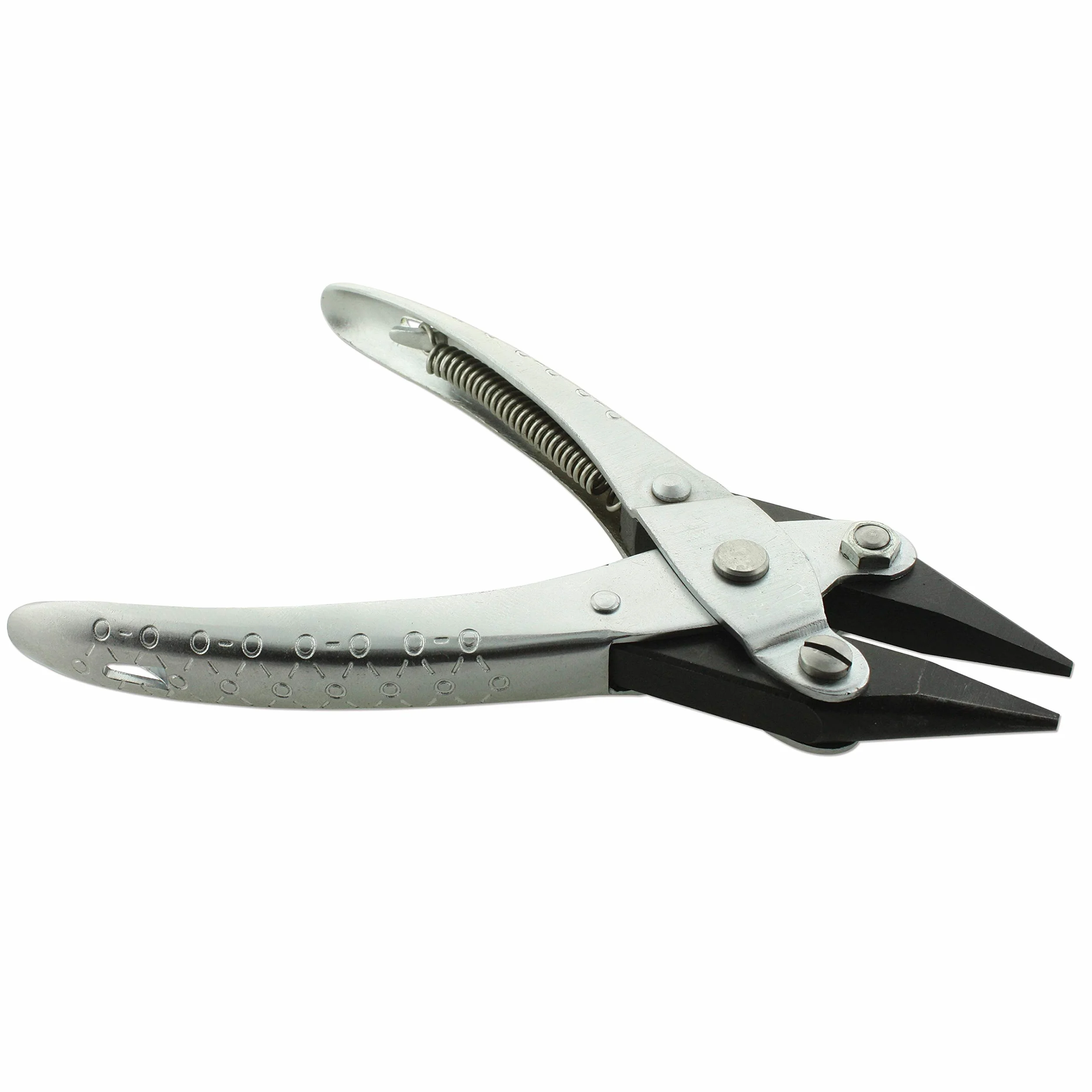 The Beadsmith Alicates paralelos de punta de cadena con resorte, 5.5 pulgadas (140 mm), agarre plano para hacer joyas, alambre y reparación