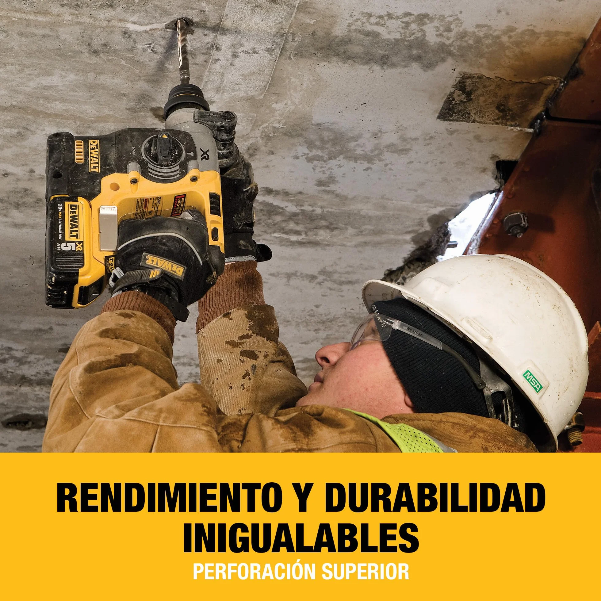 DEWALT Taladro Percutor Sin Escobillas SDS-Plus XR 18V de 24mm, No incluye Batería ni Cargador, DCH273N-XJ