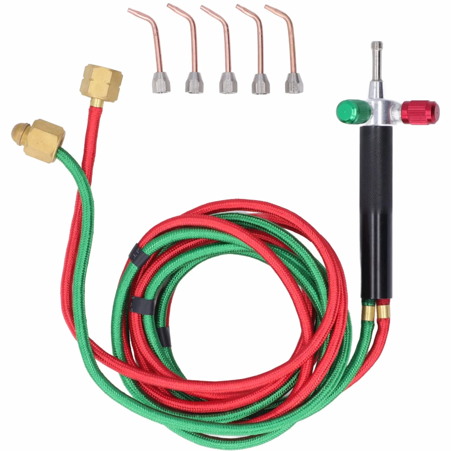 Tyenaza Mini Pistola de Soldadura de Gas, Herramienta de Antorcha de Soldadura con 5 Puntas, Herramienta de Antorcha de Soldadura de Oxígeno Pistola de Llama, para Reparación de Joyería Blowtorch