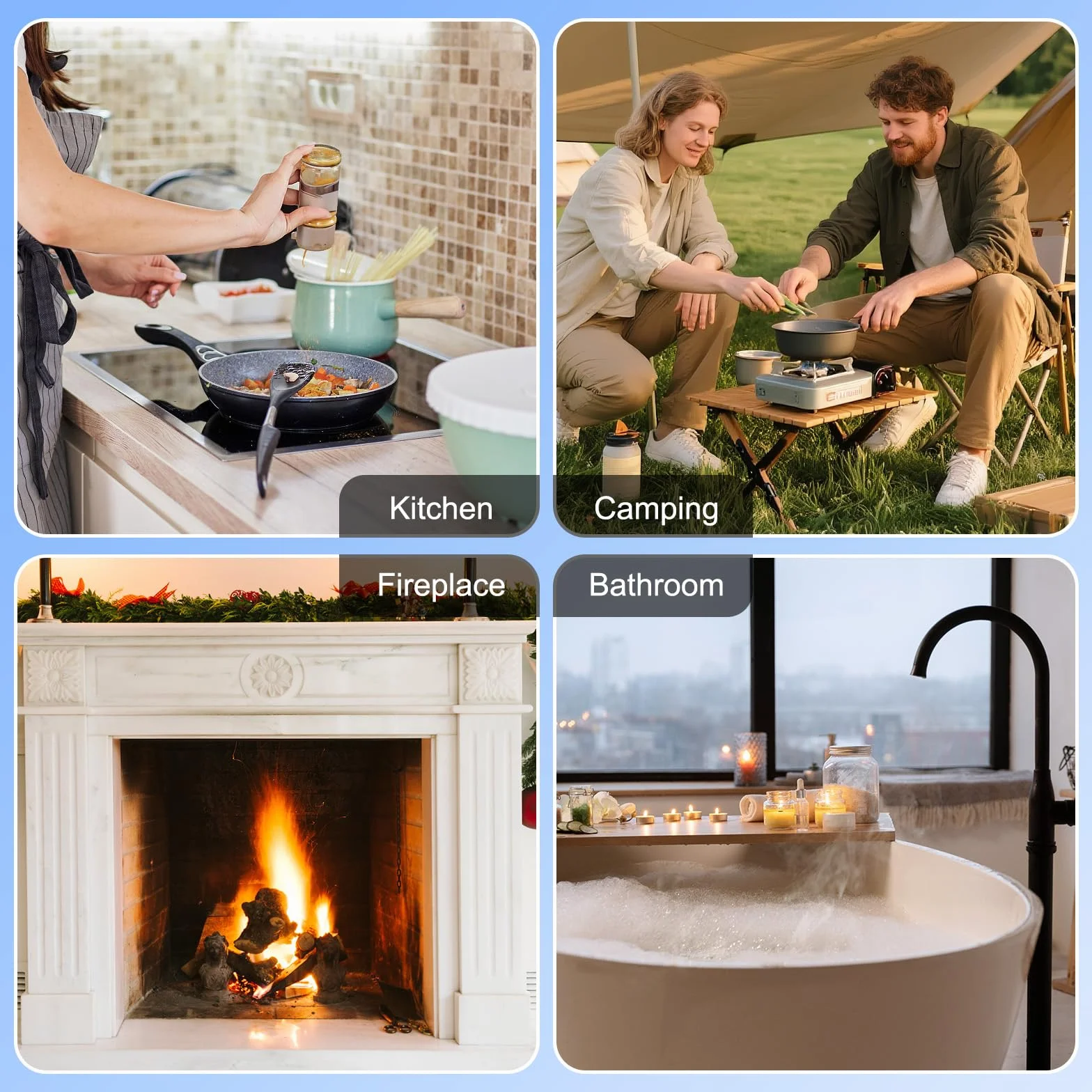 RealPlus Detector de Monóxido de Carbono Portátil 3-en-1 - Detector CO, Temperatura y Humedad con Alarma de 85 dB, Recargable, con Soporte y Agujero de Fijación para Viajes, Camping, Hotel y Casa