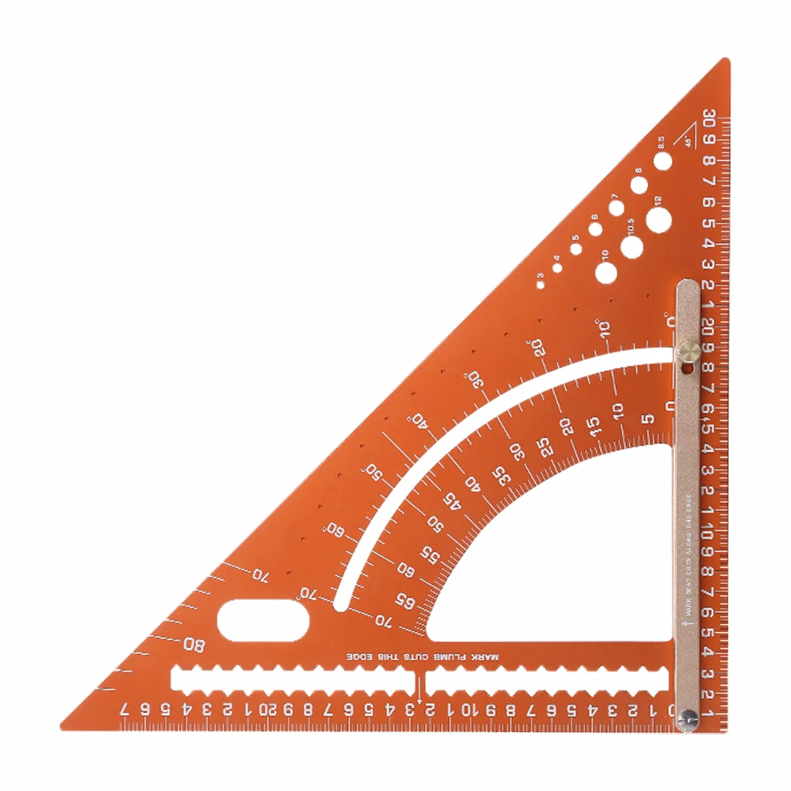 Escuadra de Carpintero Regla Triangular De Medición De Ángulo Ajustable | Regla para Cortes de Cerchas Para Hombres, Aficionados, Mujeres Y