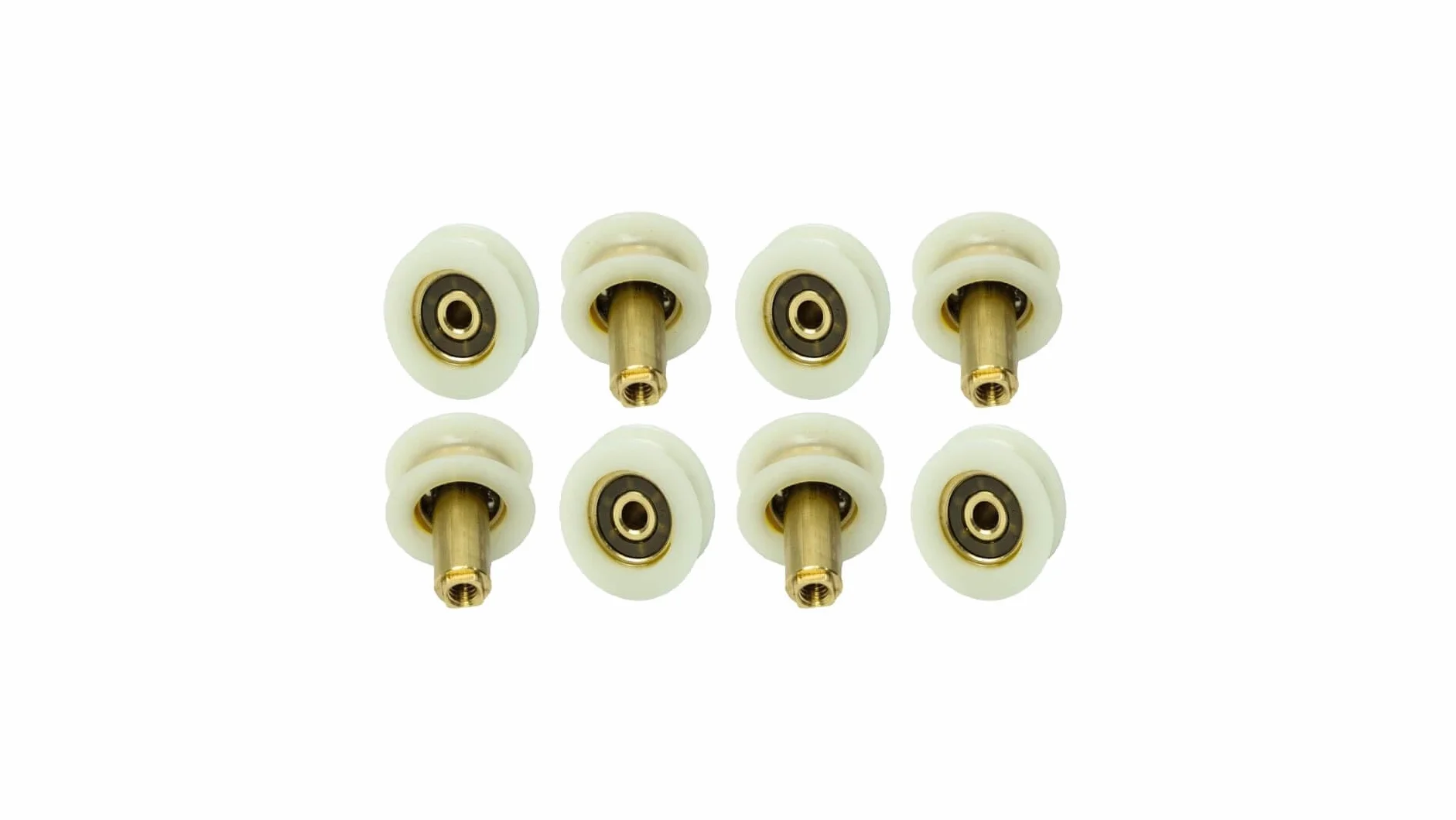 Kit de Rodamientos para Puertas de Mampara Ducha: 8 Unidades Ø 24 x 23 x 9 mm, con Tornillo incluido M5 - Piezas Duraderas para Puertas Correderas de Baños (8)