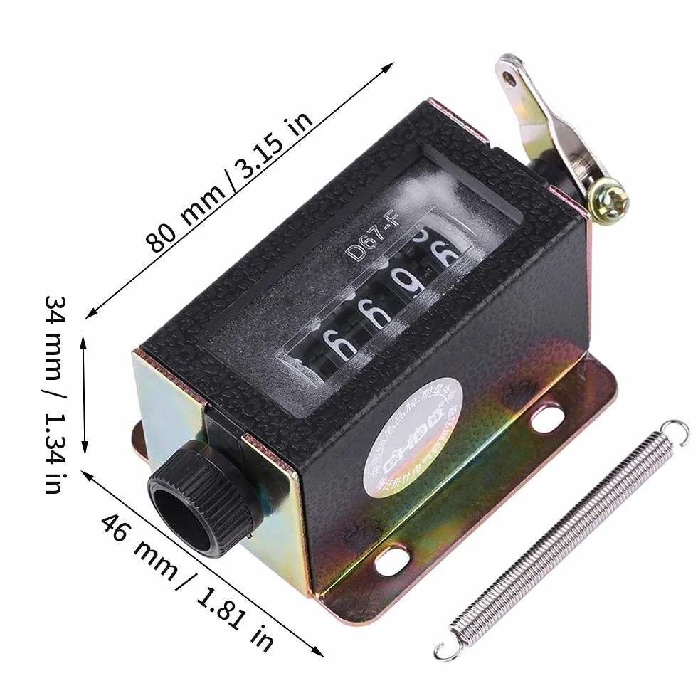 Contador Manual D67-F 5 Dígitos Mecanico Restablecible