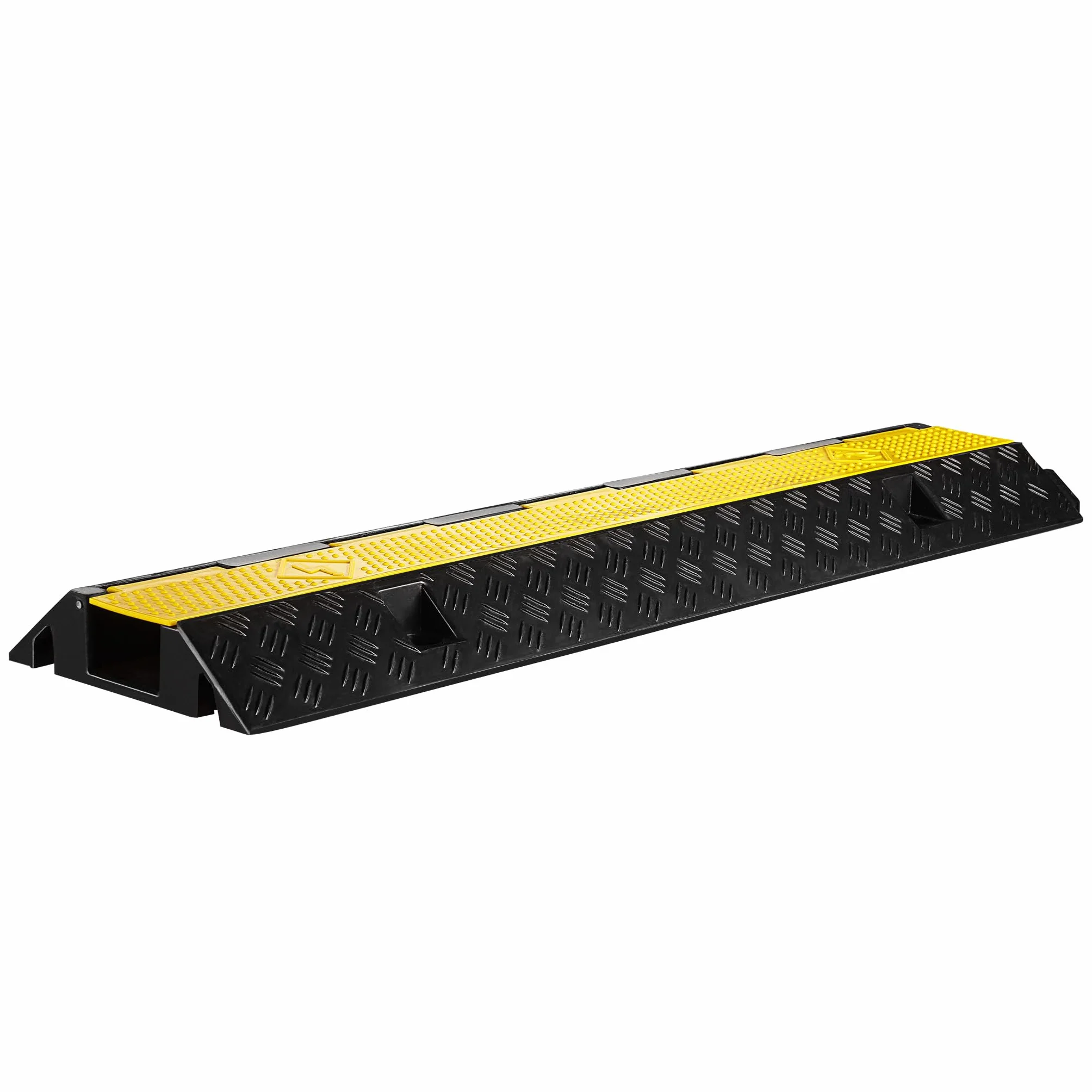 Rampa para Cables 98 x 26 x 6.5 cm, Canal Pasacables 15 t, Protección Vehículos 30 km/h, PP y Goma