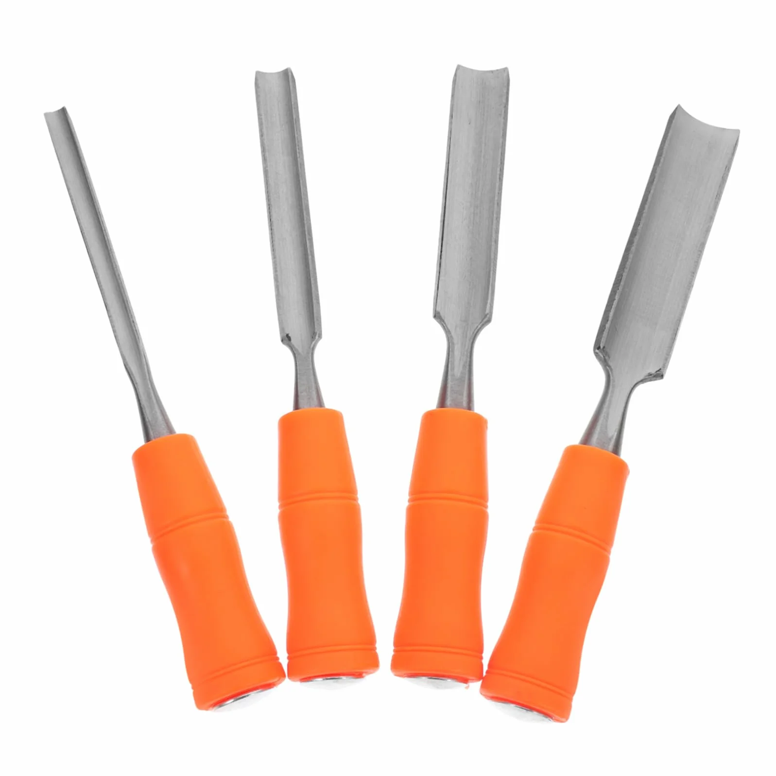 Cincel para Tallar Madera Juego de 4 Piezas de Acero | Juego de Formones para Madera, Espátula Plana Incluida, Agarre Cómodo y Diseño Ergonómico, para Taller de Talla en Madera
