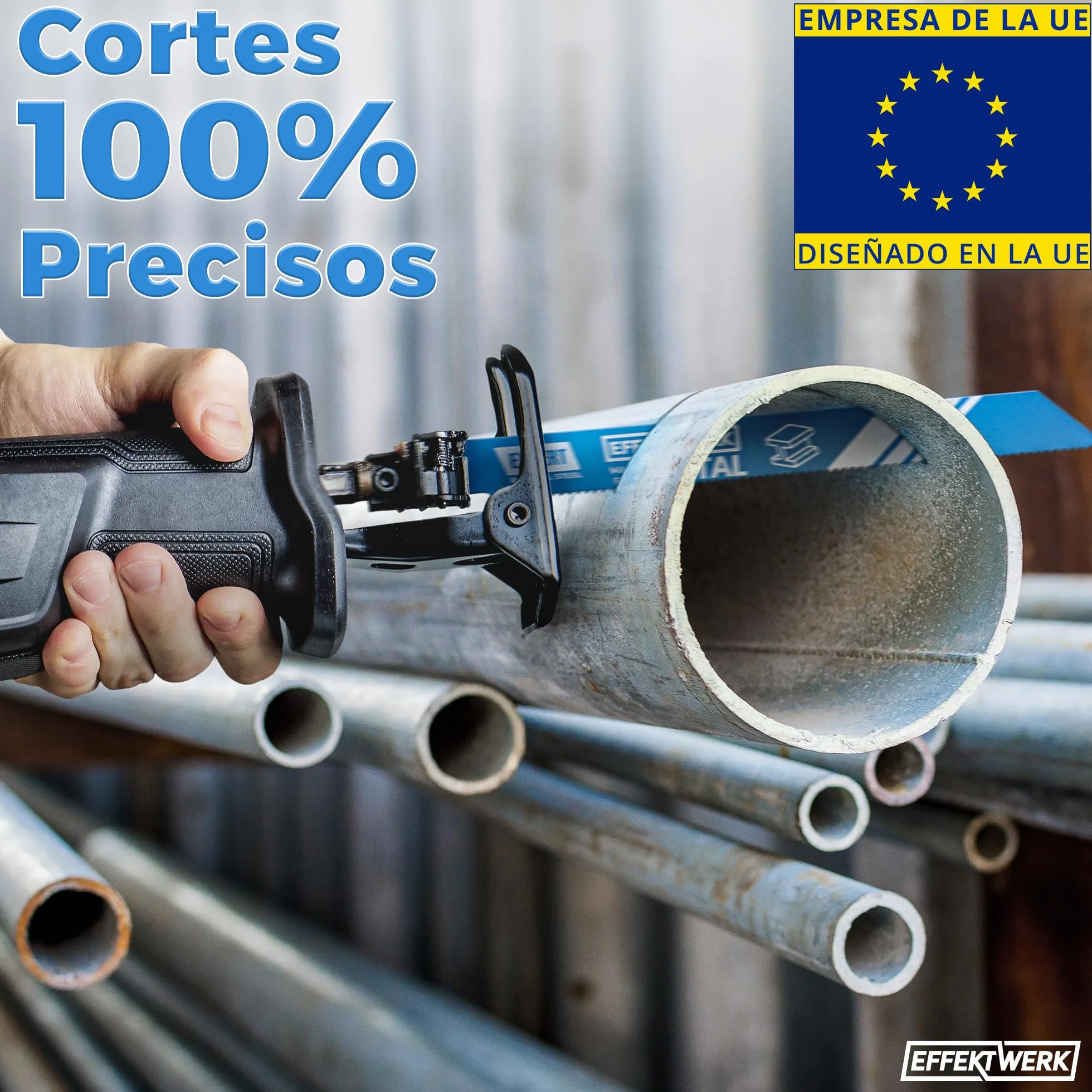 Hojas de sierra recíproca para metal 6" 150 mm 14 TPI acero bimetálico 5 piezas