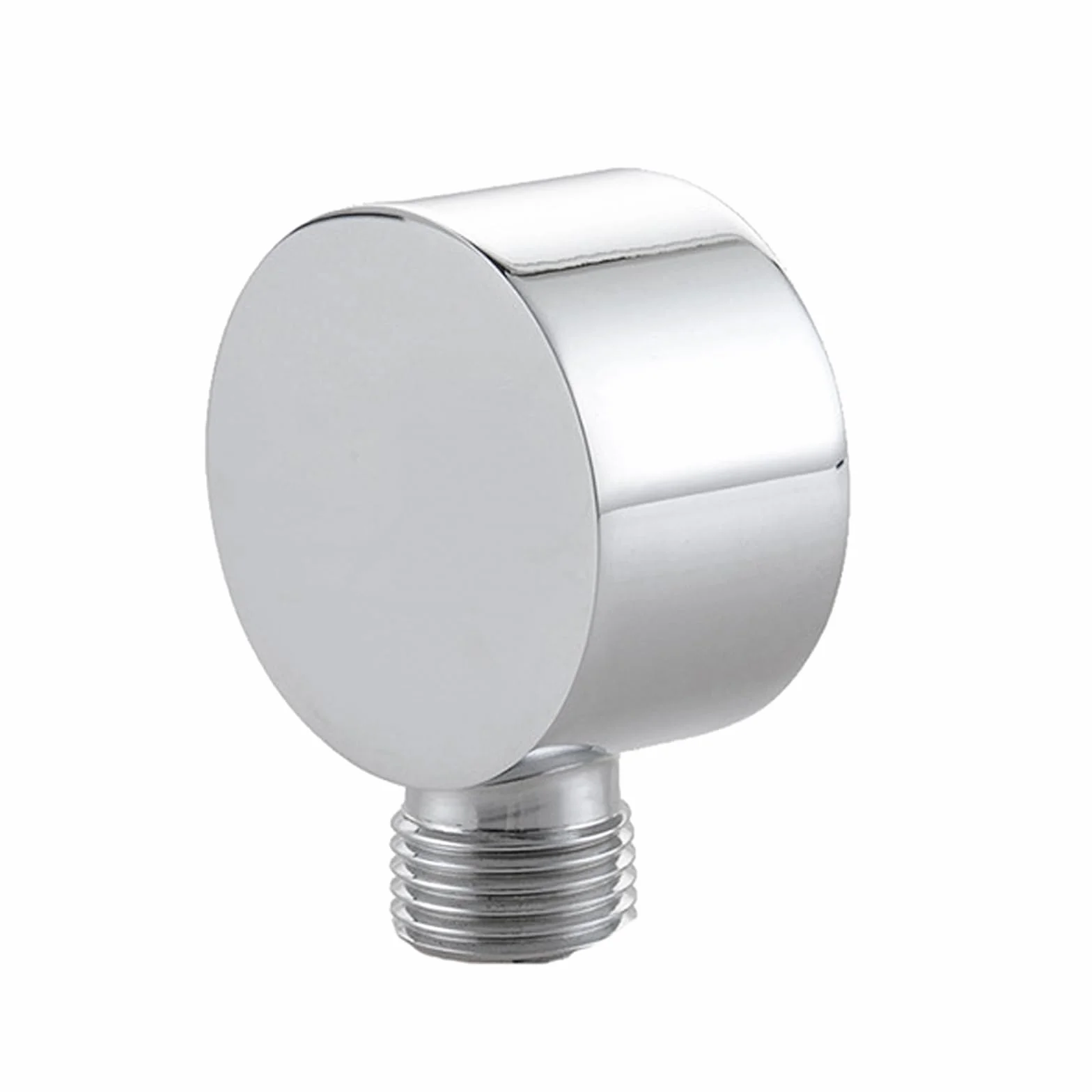 Codo de Conexión Universal de Pared para Ducha 1/2 Pulgadas Plateado Redondo