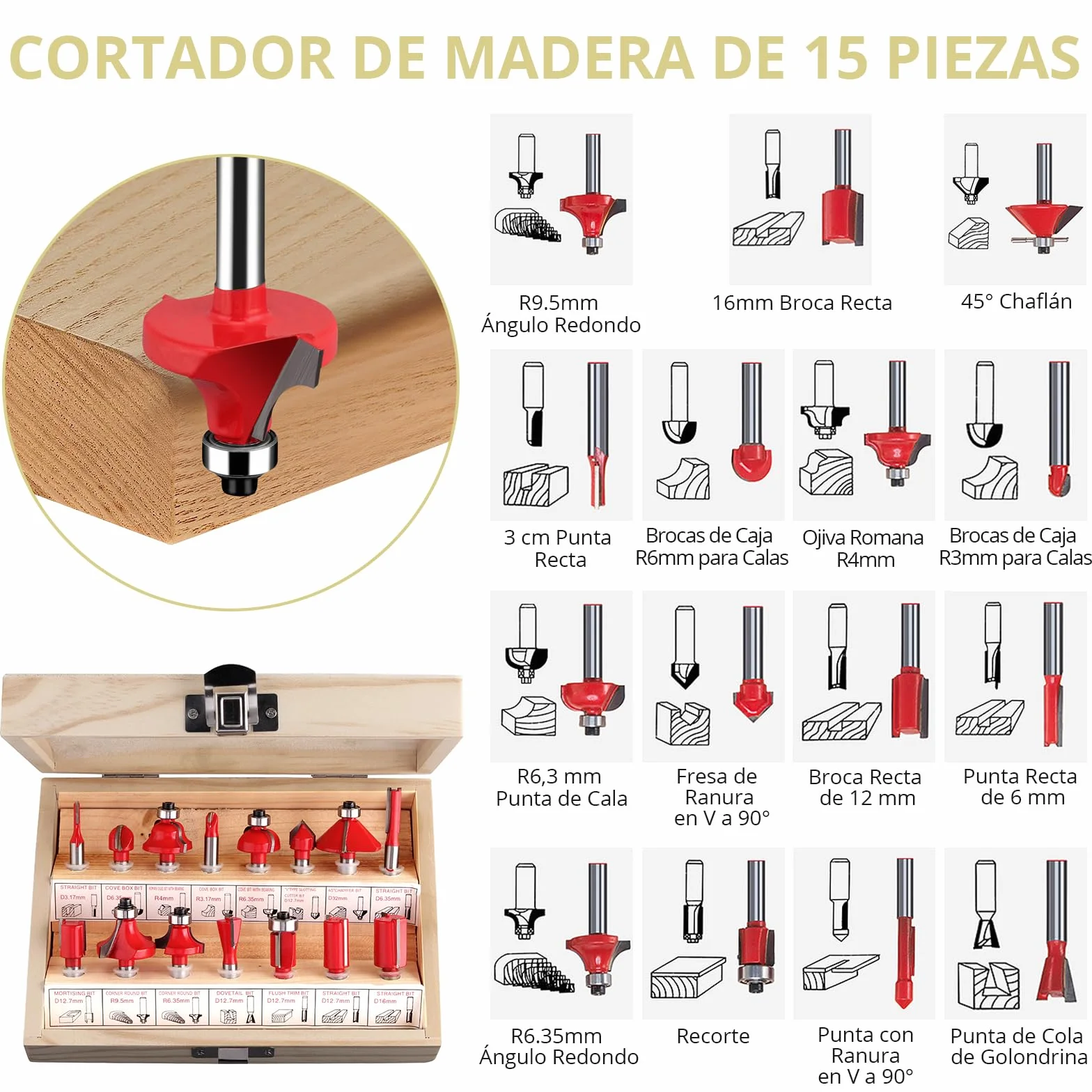Anbte Fresadora de Madera 800W