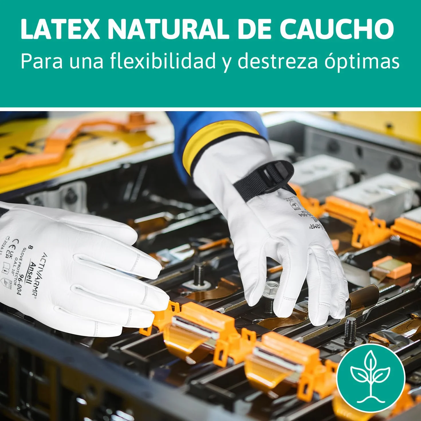 Ansell ActivArmr Guantes Aislantes Dieléctricos, Protección Eléctrica Class 0 (Tensión 1000V), Trabajos con Electricidad, Látex de Caucho Natural, 28cm, Amarillo, Talla XL (1 Par)