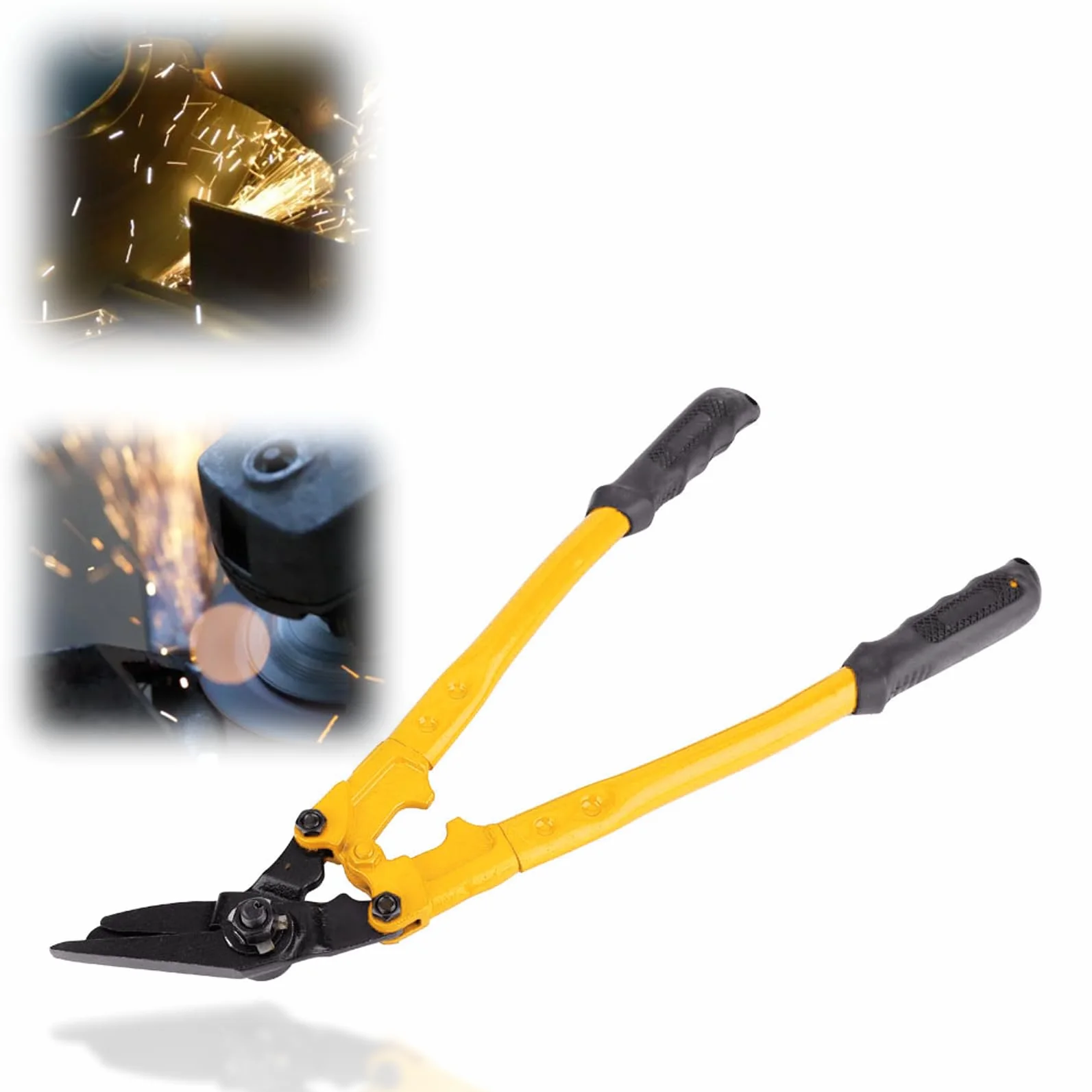 Cortador de flejes de acero resistente de 450 mm/18 pulgadas de acero cromado n. 60 cortadora de fleje cortador de cables, cuerda de alambre, para 32 mm de Reggiatura