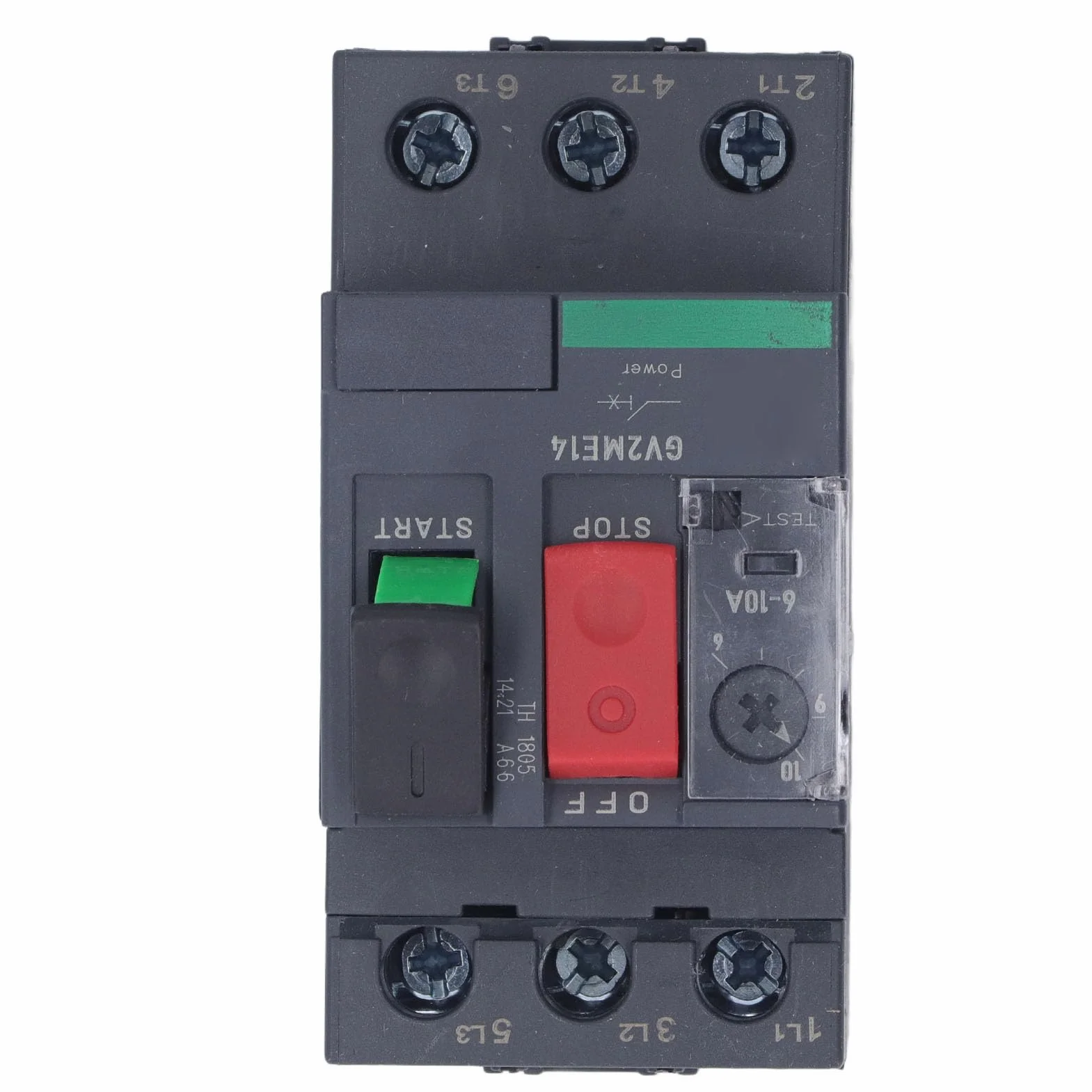 Disyuntor de Motor AC690V Botón de Arranque de Motor Manual Montaje en Riel de Guía Motor Térmico para Protección del Motor (GV2-ME14 6-10A)