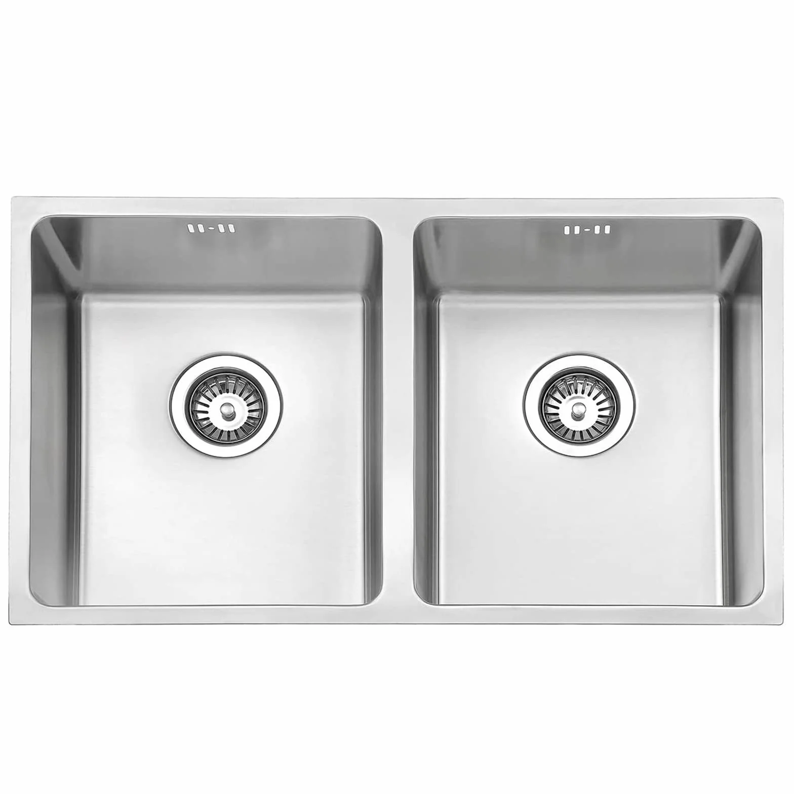 JASSFERRY Fregadero de cocina dos senos, de Acero Inoxidable, bajo encimera, con colador de residuos