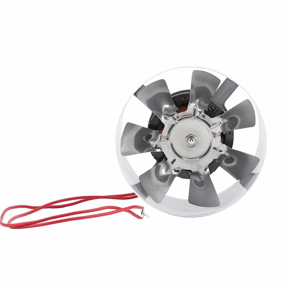 Ventilador de escape de 25W 220V 95mm Ventilador de tubería de consumo de energía montado en la pared con bajo ruido para cultivo hidropónico Carpa Baño Cocina Garaje Suministro de ventilación de aire