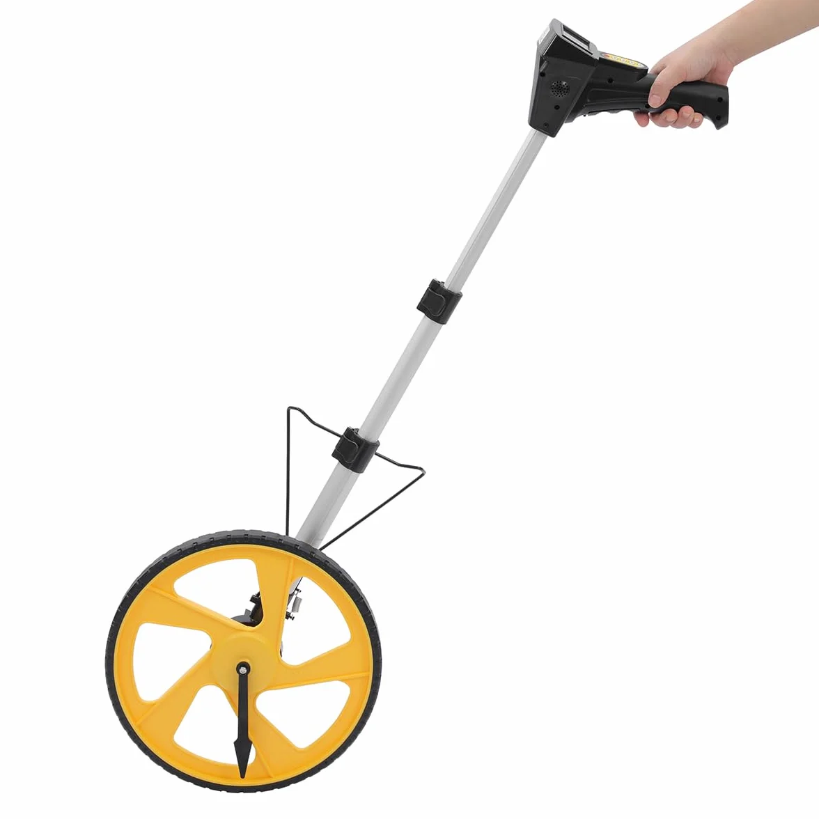TOPWAY Rueda Digital Medidora de Distancias 9999.9m con Mango Telescópico 70-100cm, Pantalla LCD y Bolsa de Almacenaje, para Medir Carreteras Terrenos Rueda Trundle 311194