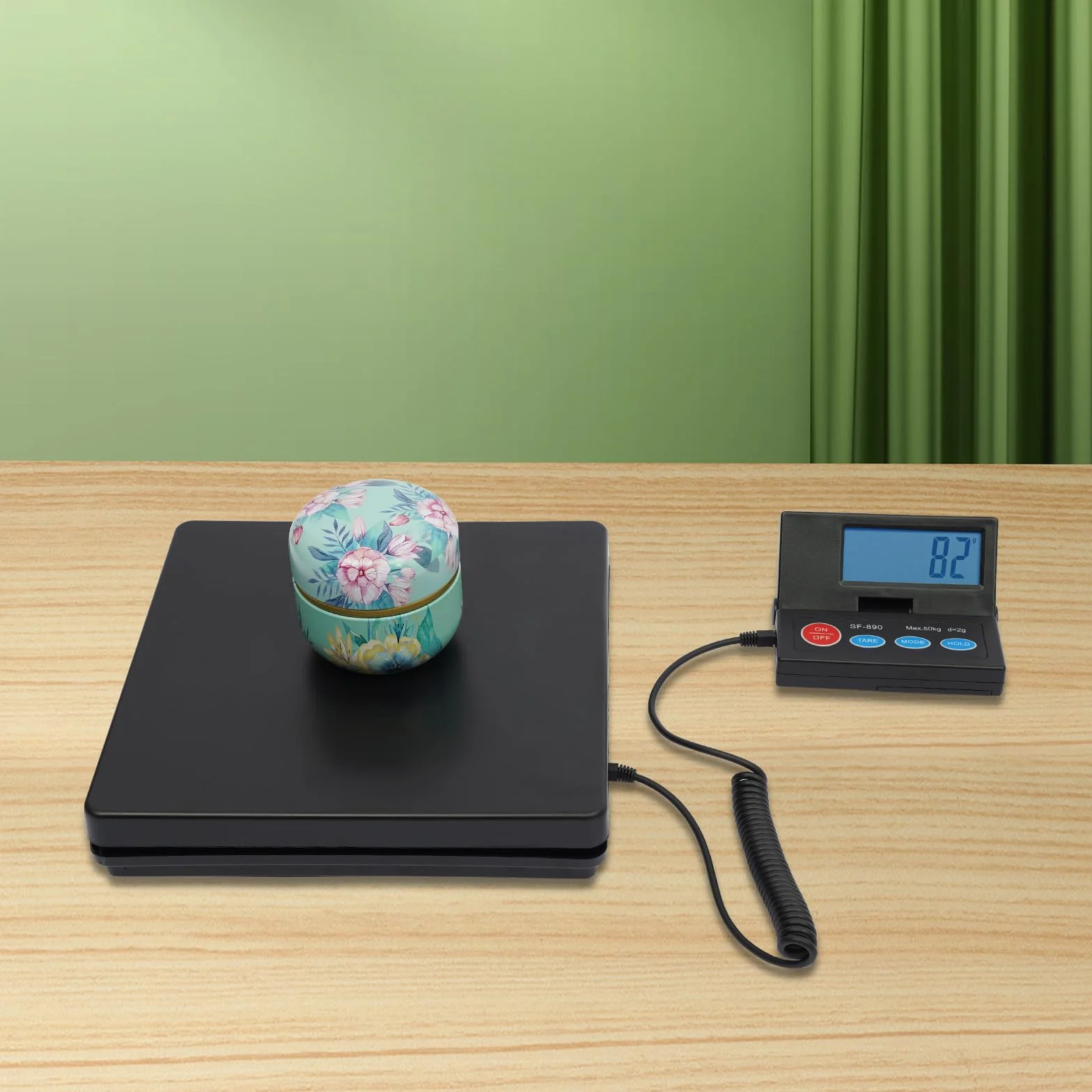 Báscula digital para paquetes 50 kg/2 g plataforma industrial con pantalla externa