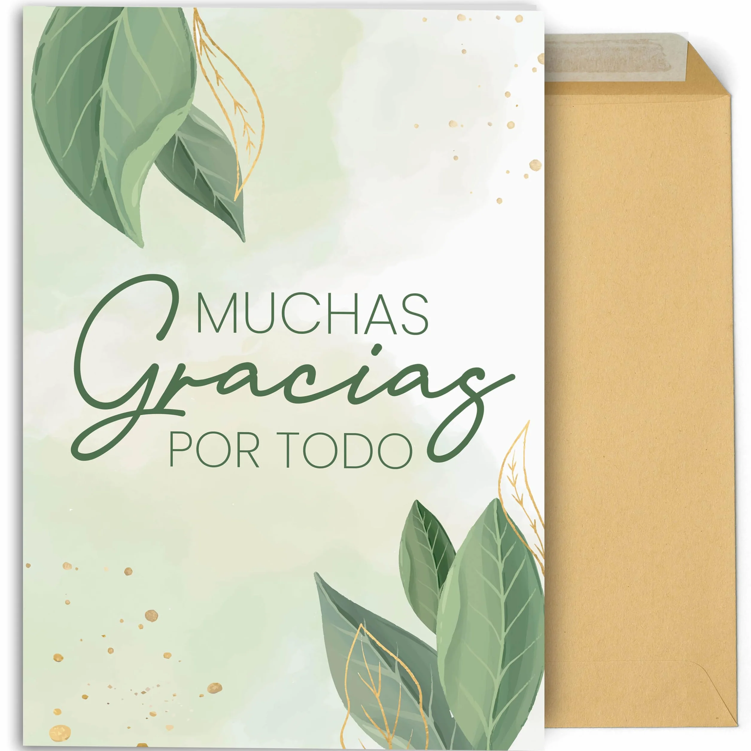 CONTRAXT Tarjeta de agradecimiento grande 42x30 cm abierta, Regalo original tarjeta de firmas