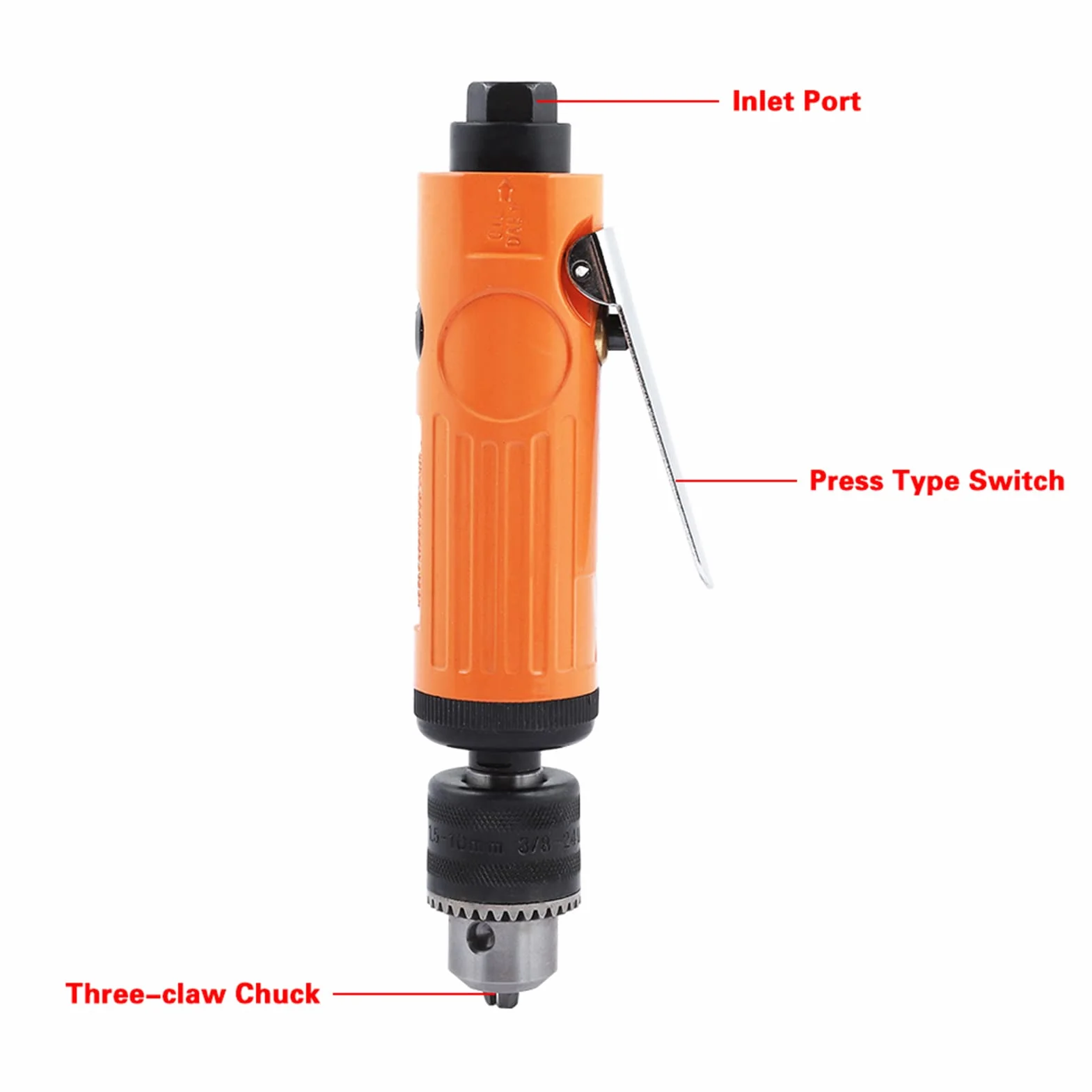 Taladro neumático de alta velocidad KP556 de 3/8" - Herramienta neumática ergonómica para ingeniería de precisión - Ideal para el mantenimiento de muebles y maquinaria